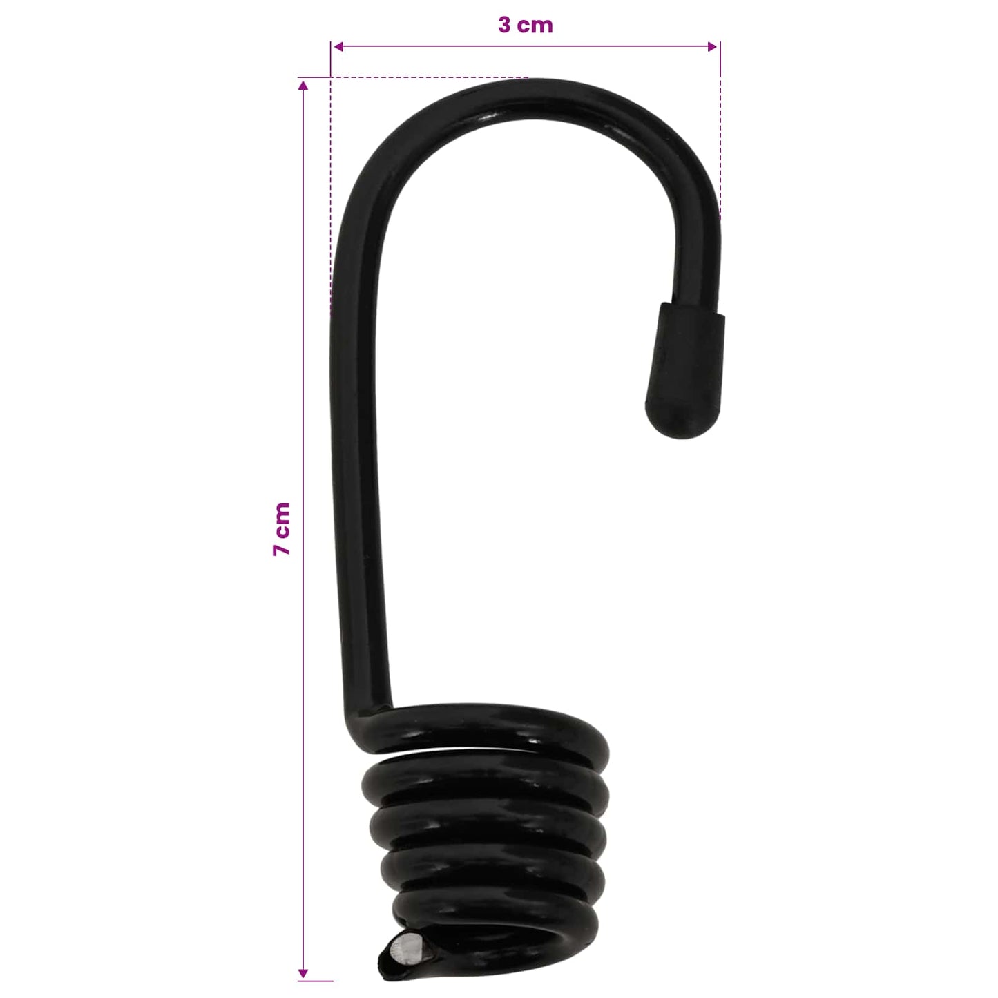 vidaXL Άγκιστρα 100 τεμ. Μαύρο 4 mm x 5 cm Ατσάλι