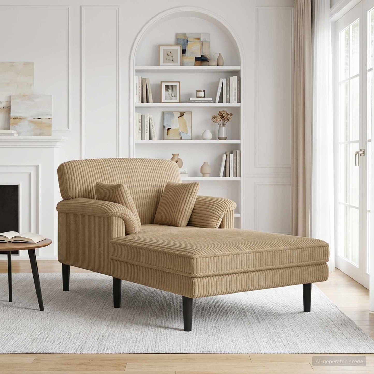 vidaXL Ανάκλιντρο Taupe Βελούδο