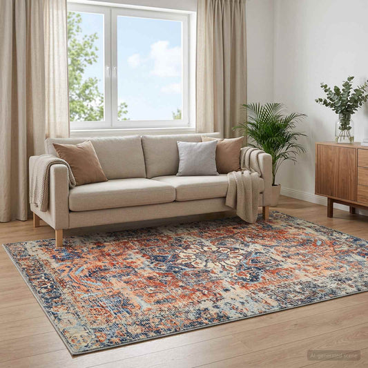 vidaXL Χαλί ORIZ Πορτοκαλί 160 x 160 cm 100% Πολυεστέρας