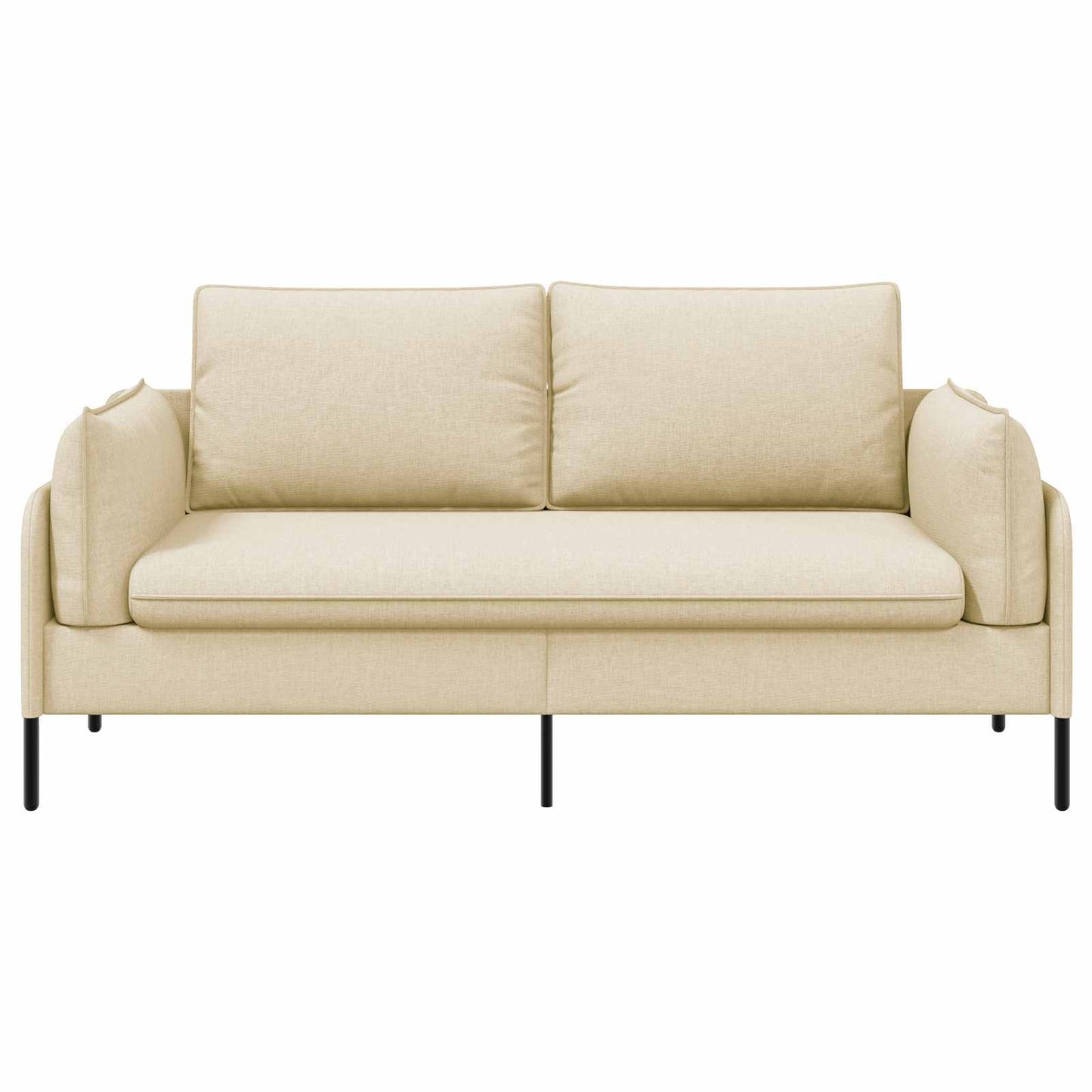 vidaXL Καναπές 2 ατόμων Κρεμ 188 x 81 x 89 εκ. Ύφασμα