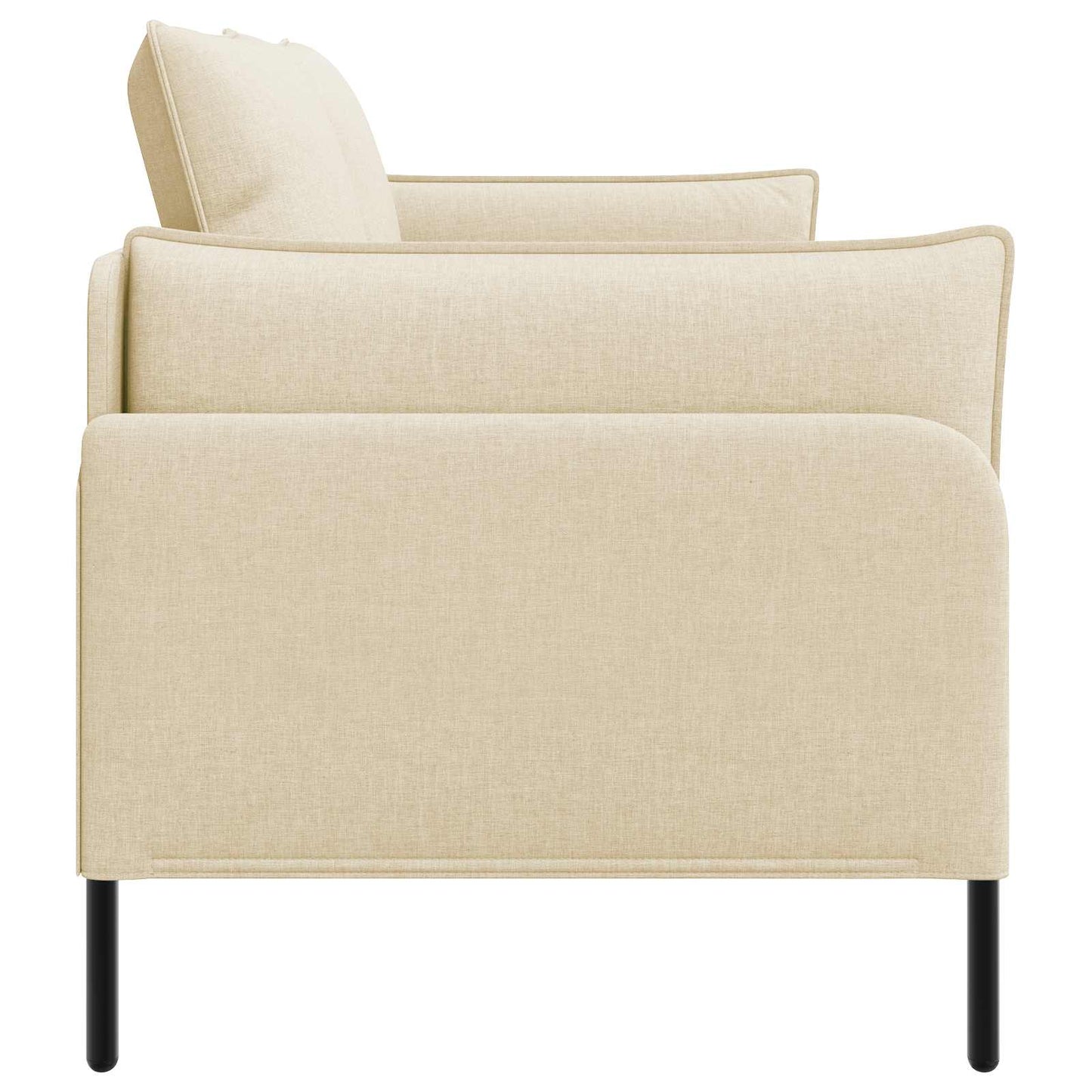 vidaXL Καναπές 2 ατόμων Κρεμ 188 x 81 x 89 εκ. Ύφασμα