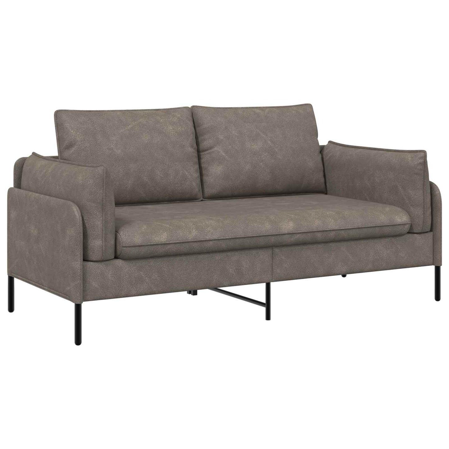 vidaXL Καναπές 2 ατόμων Γκρι 188 x 81 x 89 εκ. Τεχνητό Δέρμα