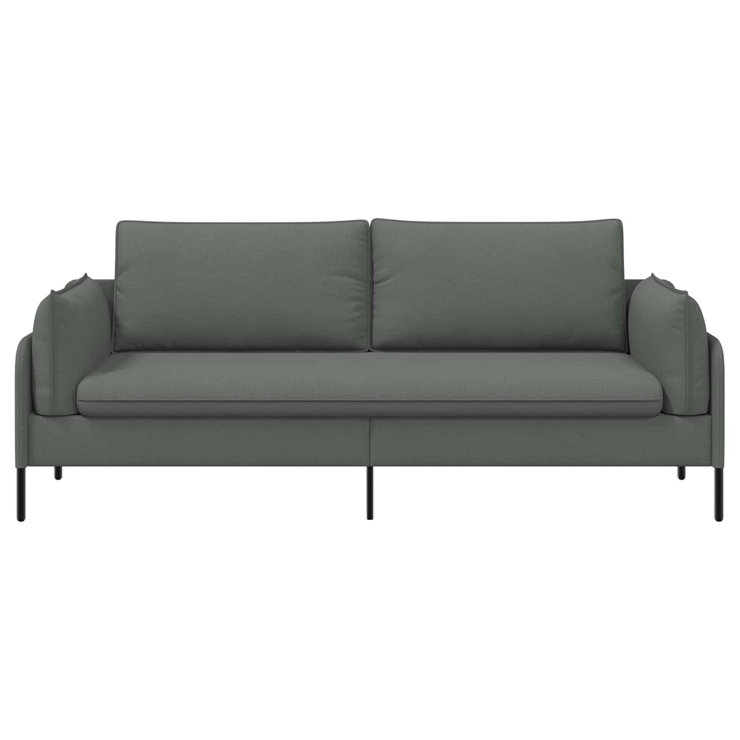 vidaXL 3-Θέσιος καναπές Σκούρο Γκρι 222 x 81 x 89 εκ. Ύφασμα