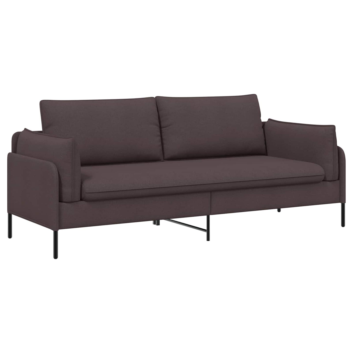 vidaXL 3-Θέσιος καναπές Σκούρο Καφέ 222 x 81 x 89 εκ. Ύφασμα