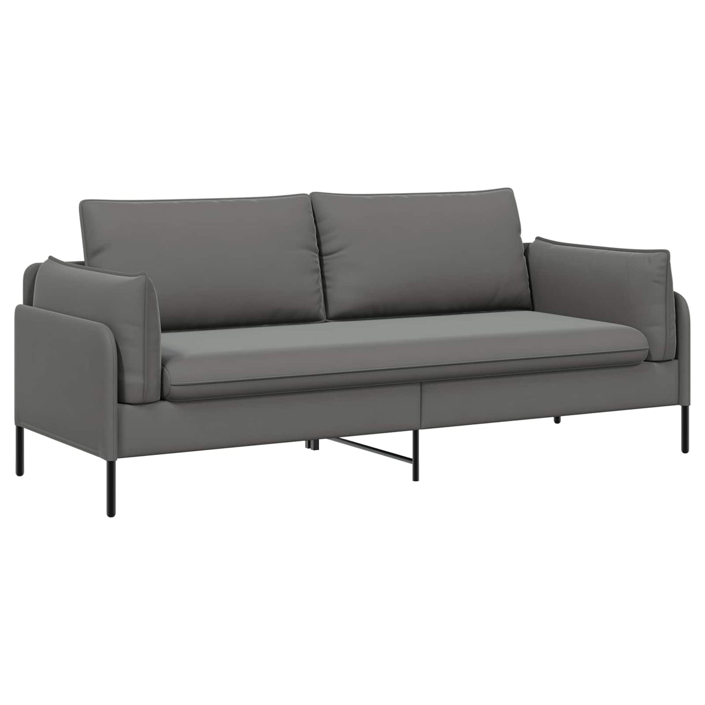 vidaXL 3-Θέσιος καναπές 3-θέσιο Σκούρο Γκρι 222 x 81 x 89 εκ. Βελούδο