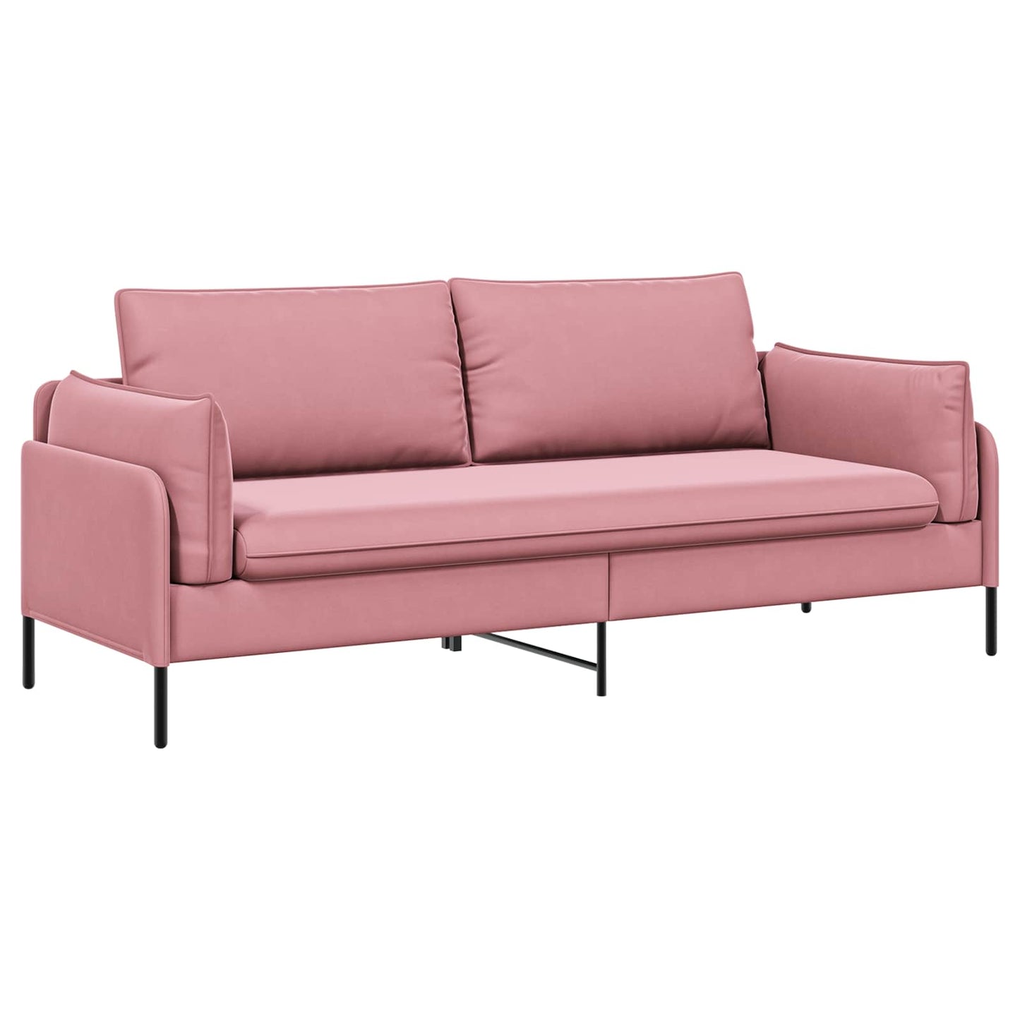 vidaXL 3-Θέσιος καναπές Ροζ 222 x 81 x 89 εκ. Βελούδο