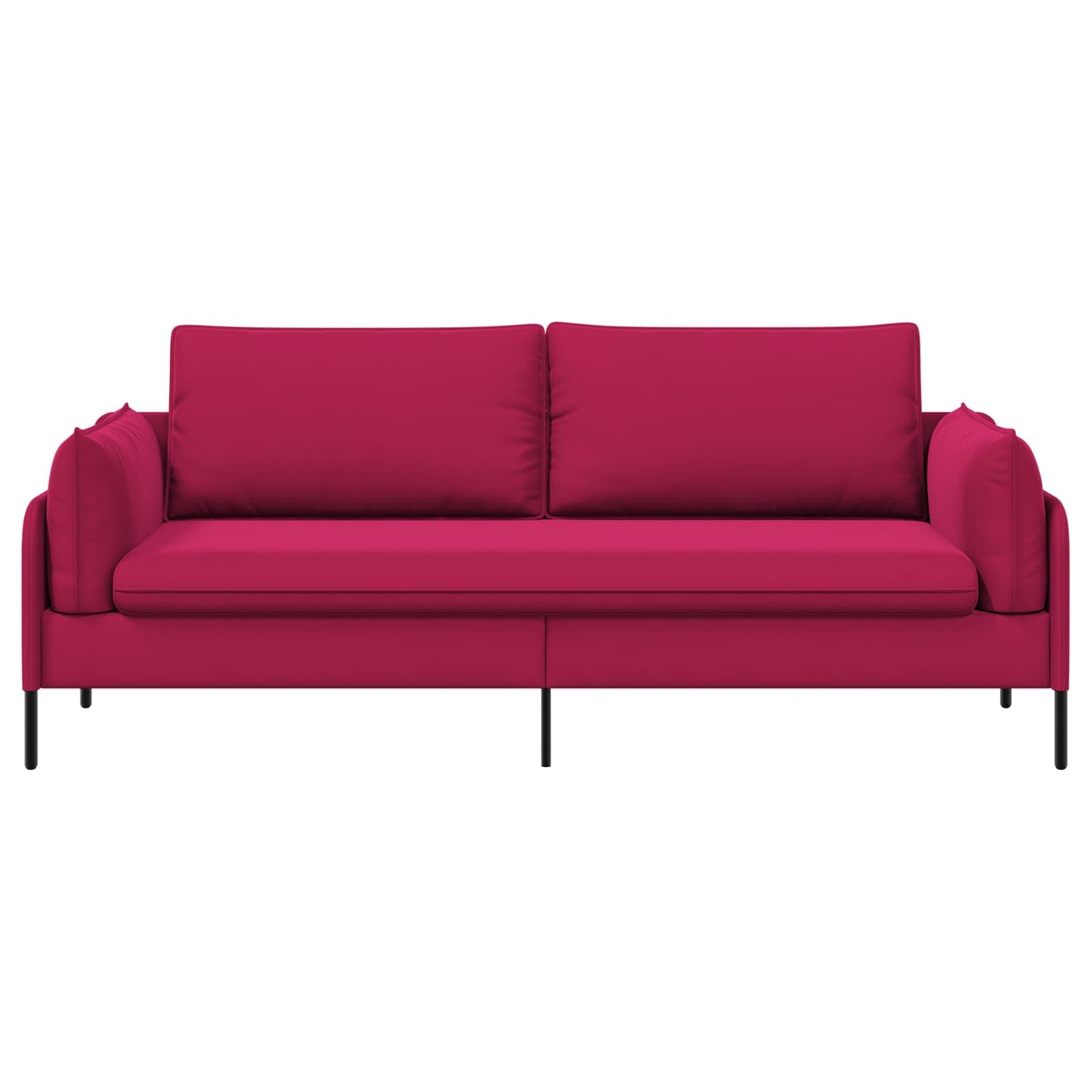 vidaXL 3-Θέσιος καναπές 3-θέσιο Κόκκινο 222 x 81 x 89 εκ. Βελούδο