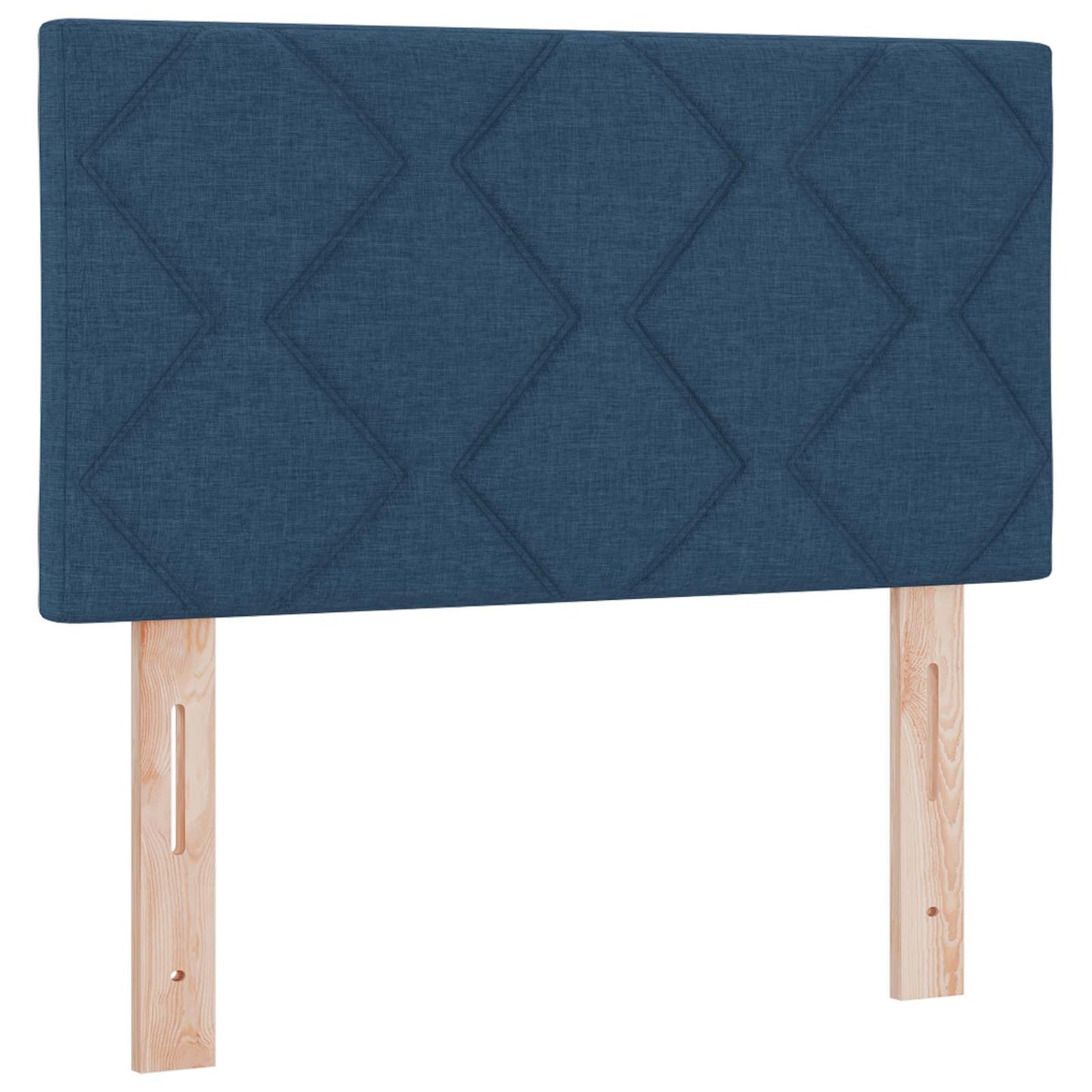 vidaXL Κρεβάτι box spring με στρώμα Μπλε 90 x 190 cm Ύφασμα