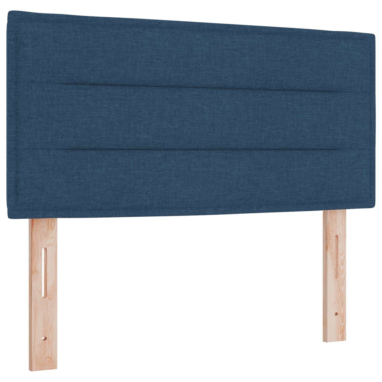 vidaXL Κρεβάτι box spring με στρώμα Μπλε 120 x 190 cm Ύφασμα