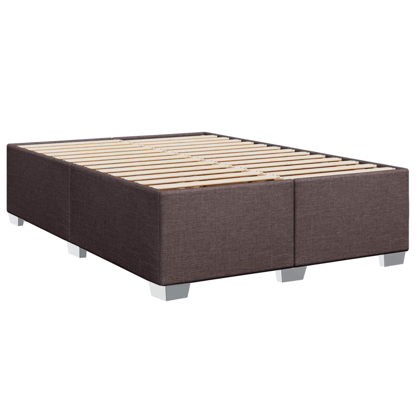 vidaXL Κρεβάτι box spring με στρώμα Σκούρο Καφέ 140 x 190 cm Ύφασμα