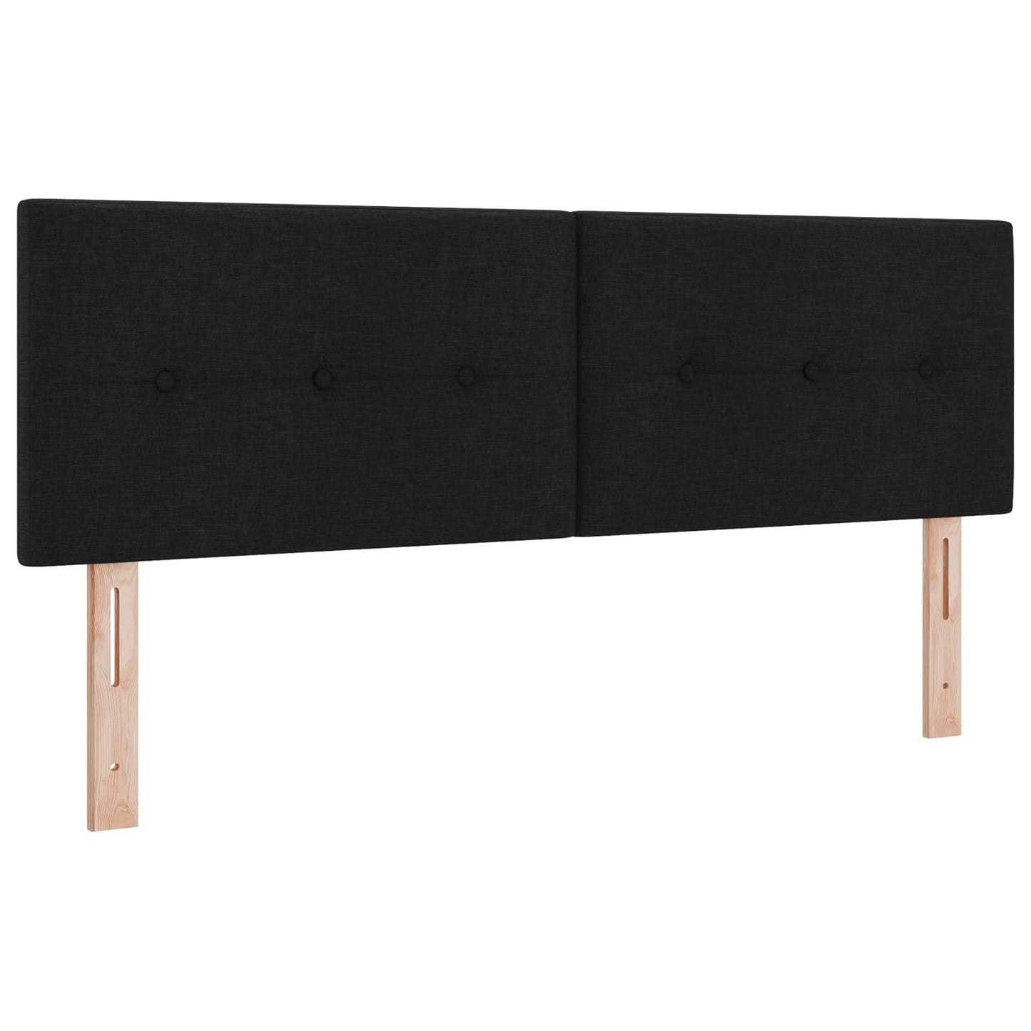 vidaXL Κρεβάτι box spring με στρώμα Μαύρο 140 x 200 cm Ύφασμα