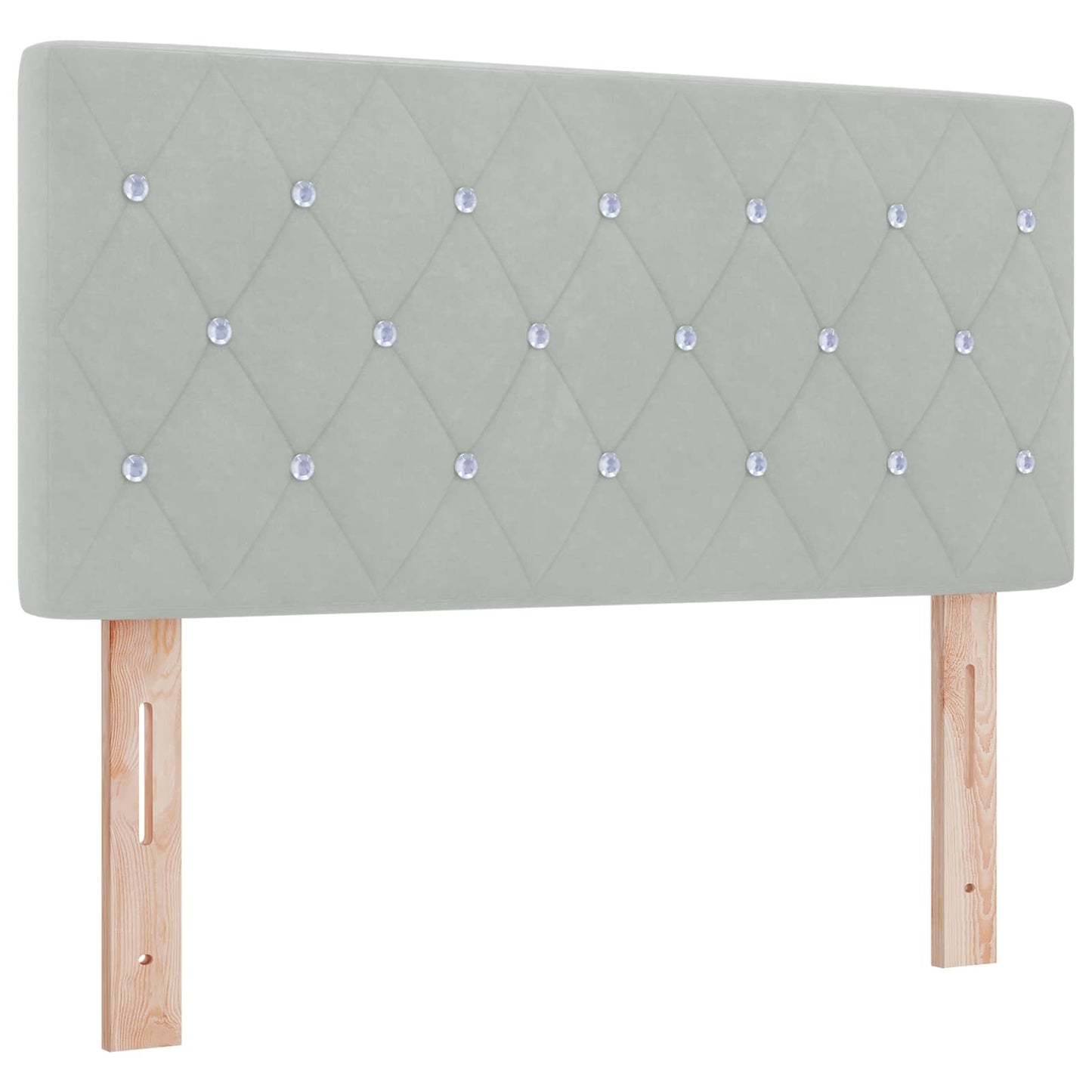 vidaXL Κρεβάτι box spring με στρώμα Ανοιχτό γκρι 100 x 200 cm Βελούδο