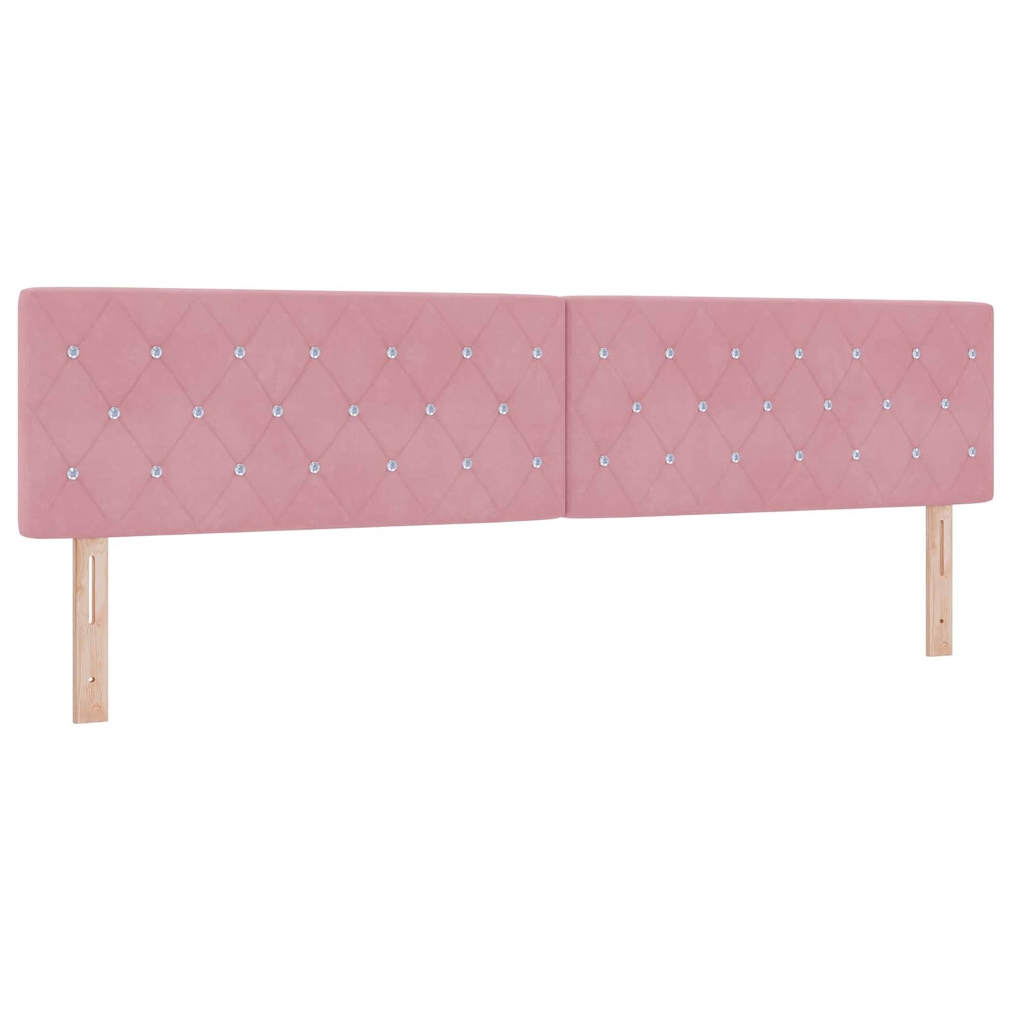 vidaXL Κρεβάτι box spring με στρώμα Ροζ 200 x 200 cm Βελούδο
