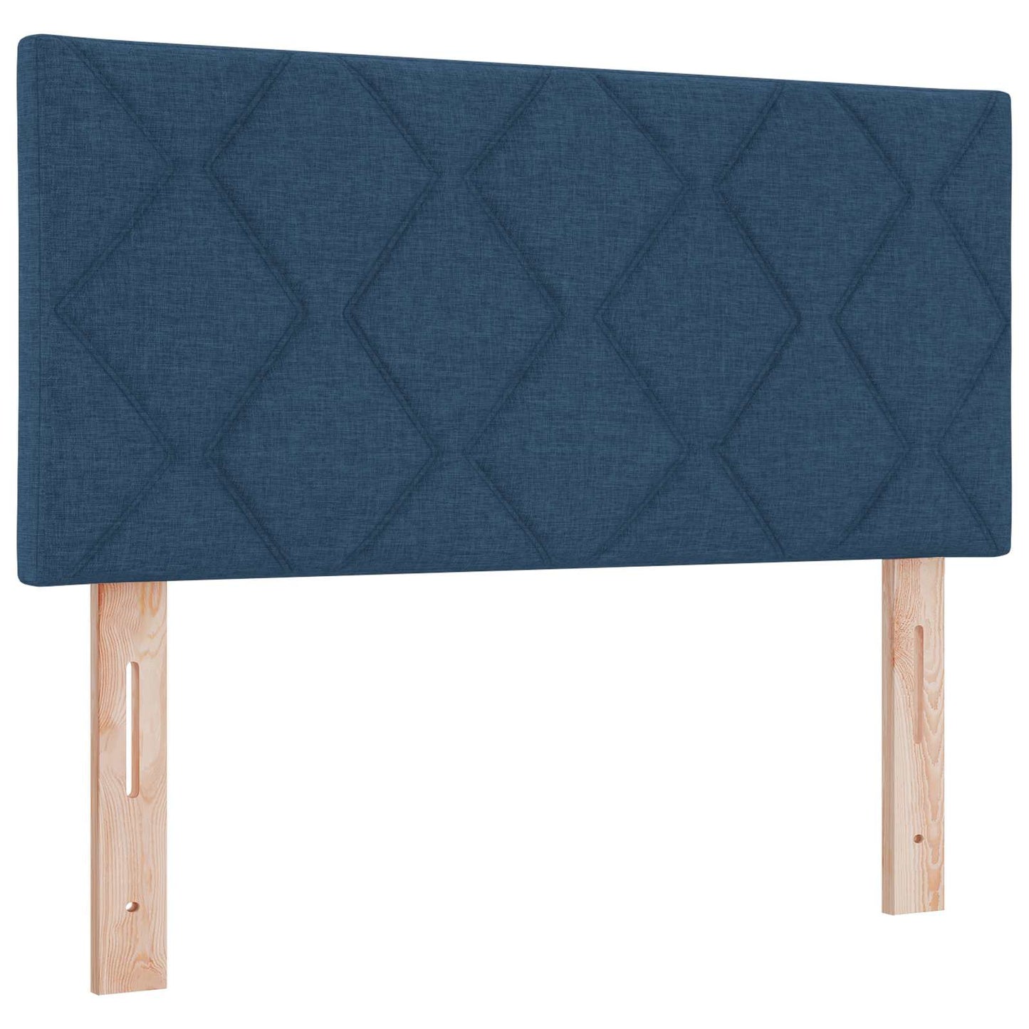 vidaXL Κρεβάτι box spring με στρώμα Μπλε 100 x 200 cm Ύφασμα