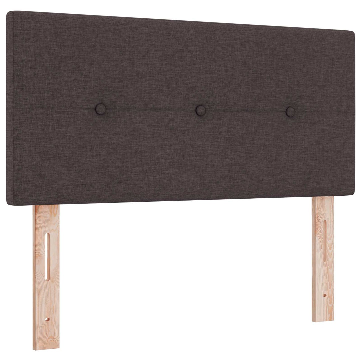 vidaXL Κρεβάτι box spring με στρώμα Σκούρο Καφέ 120 x 190 cm Ύφασμα