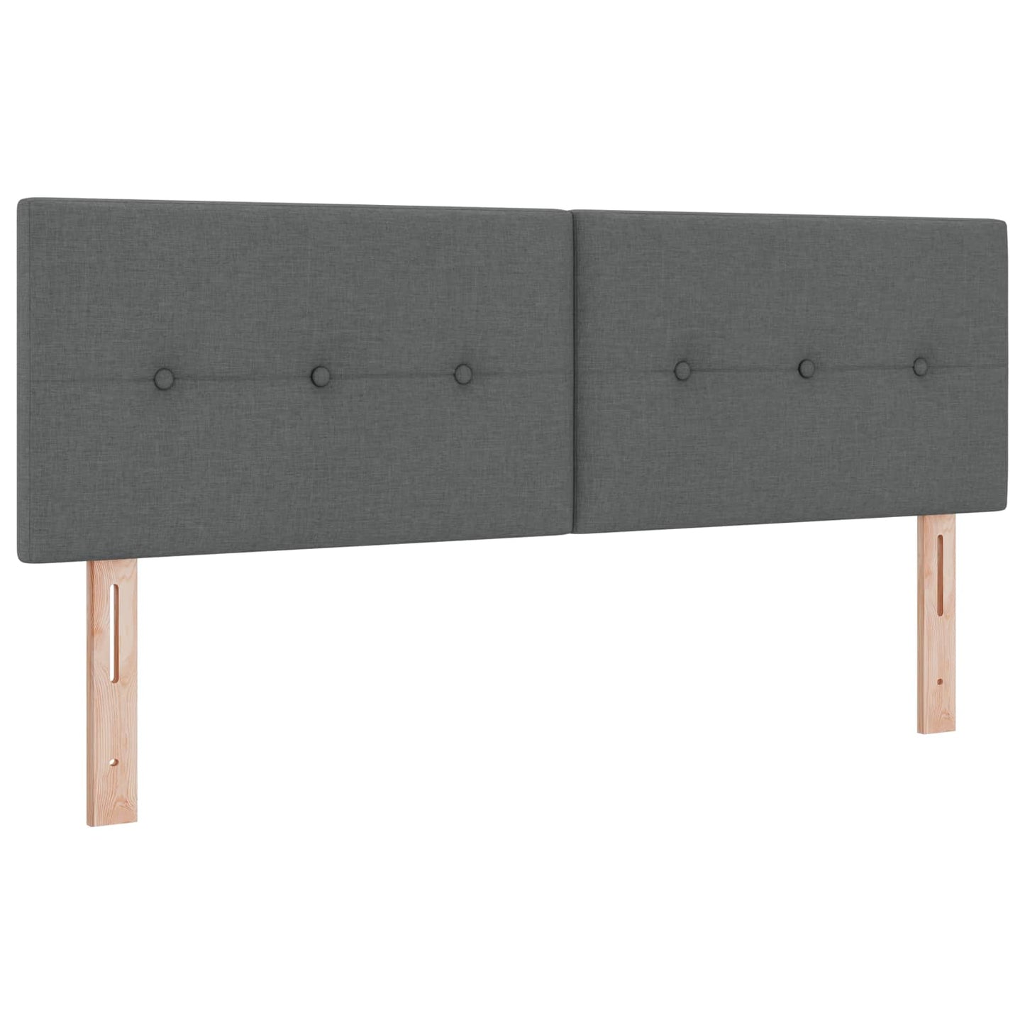 vidaXL Κρεβάτι box spring με στρώμα Σκούρο Γκρι 140 x 190 cm Ύφασμα
