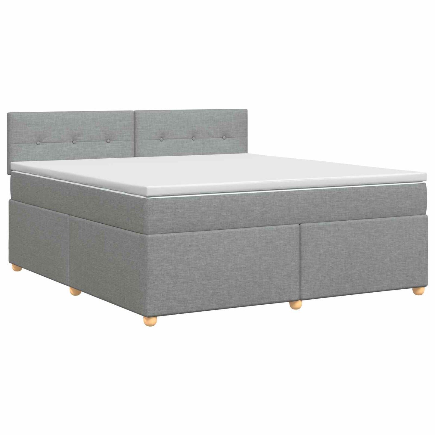 vidaXL Κρεβάτι box spring με στρώμα Ανοιχτό γκρι 140 x 200 cm Ύφασμα