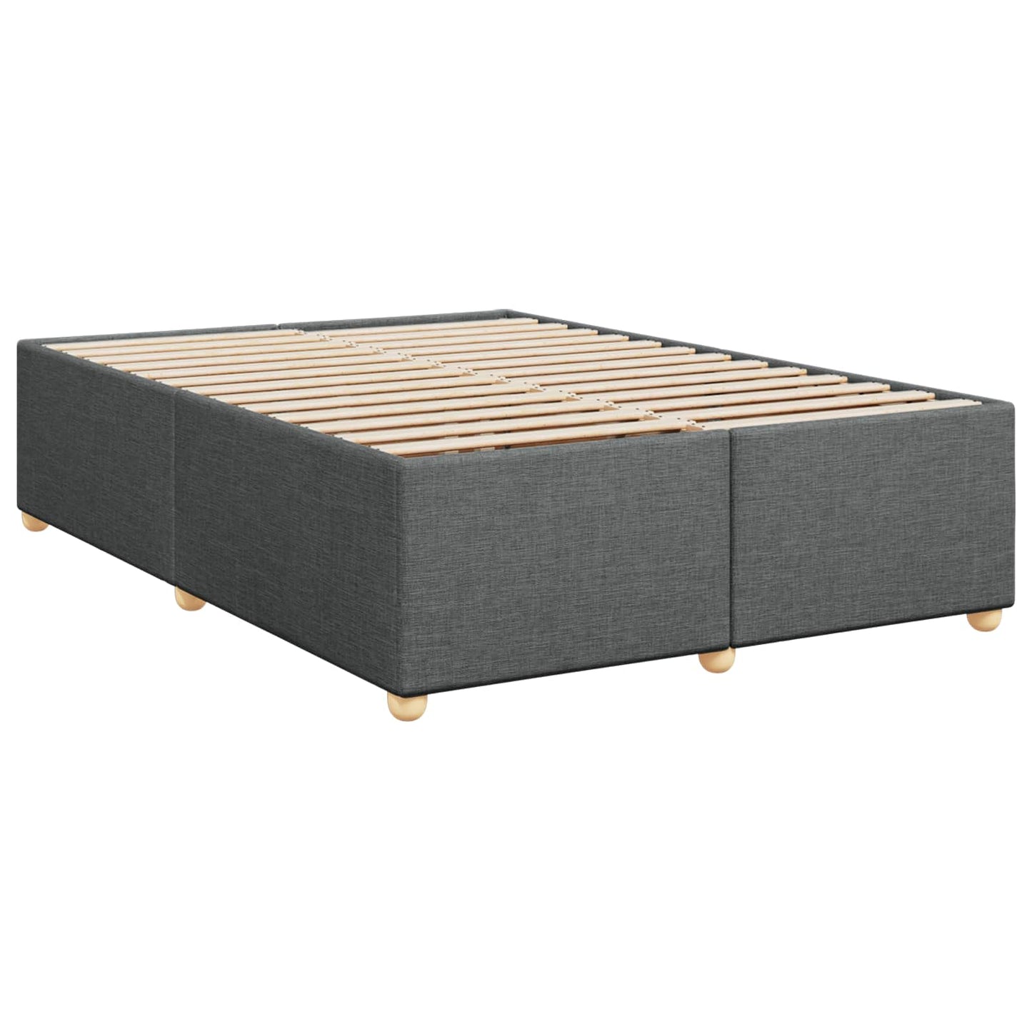 vidaXL Κρεβάτι box spring με στρώμα Σκούρο Γκρι 160 x 200 cm Ύφασμα