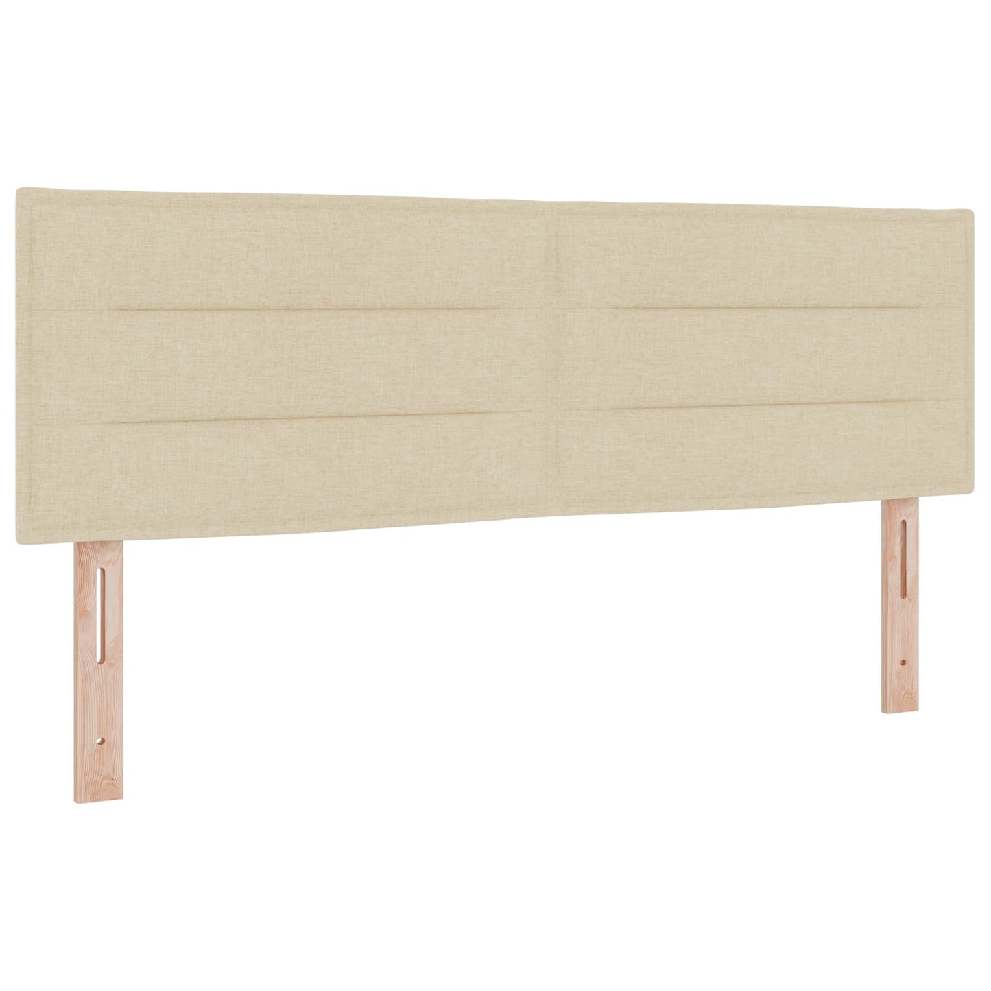 vidaXL Κρεβάτι box spring με στρώμα Κρεμ 160 x 200 cm Ύφασμα