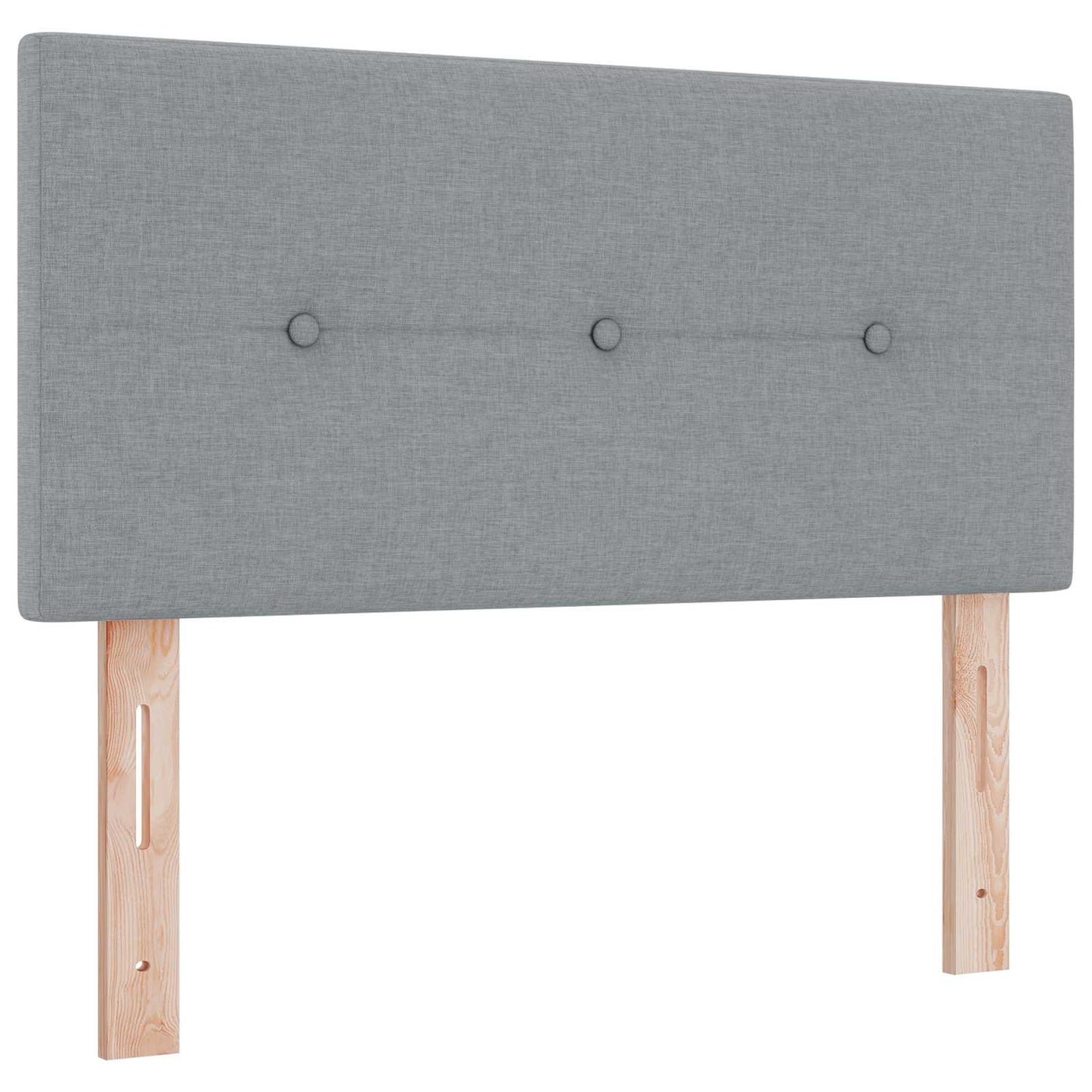 vidaXL Κρεβάτι box spring με στρώμα Ανοιχτό γκρι 120 x 200 cm Ύφασμα