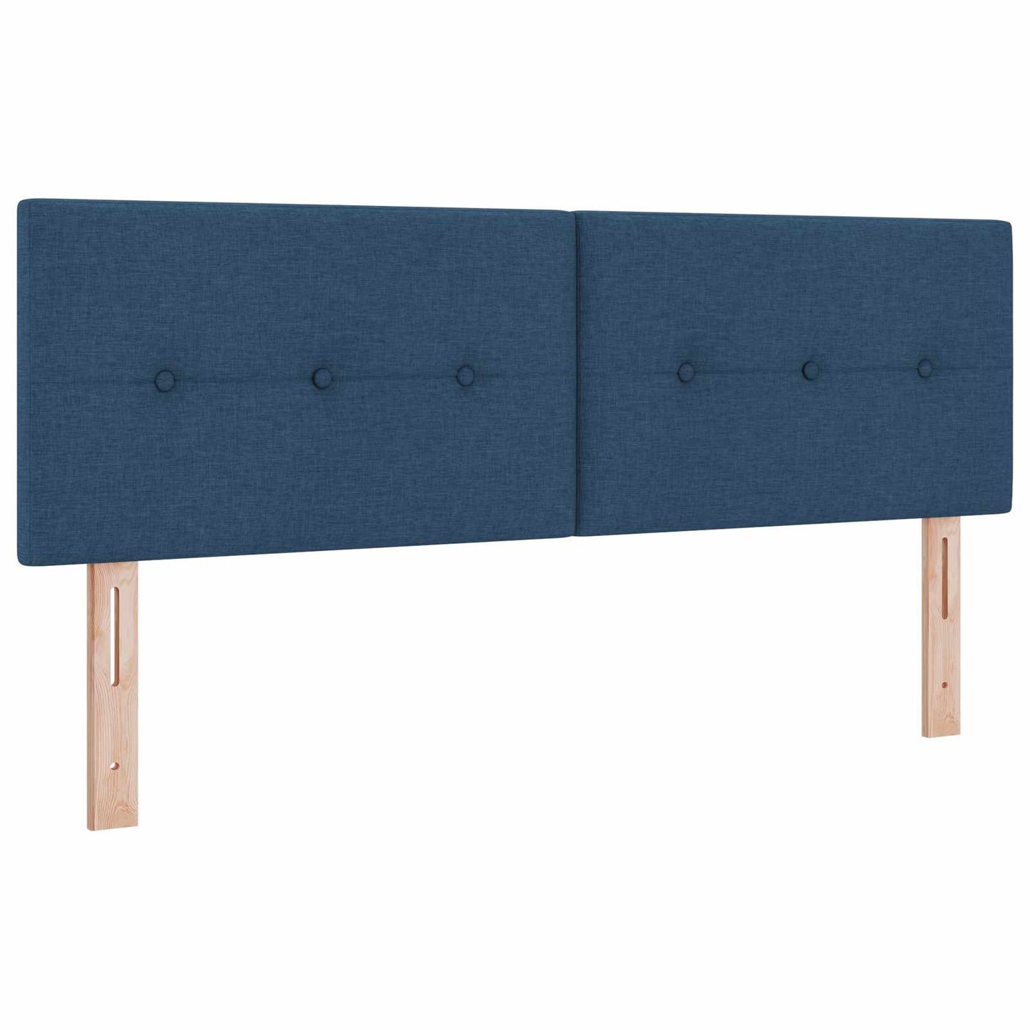 vidaXL Κρεβάτι box spring με στρώμα Μπλε 140 x 190 cm Ύφασμα