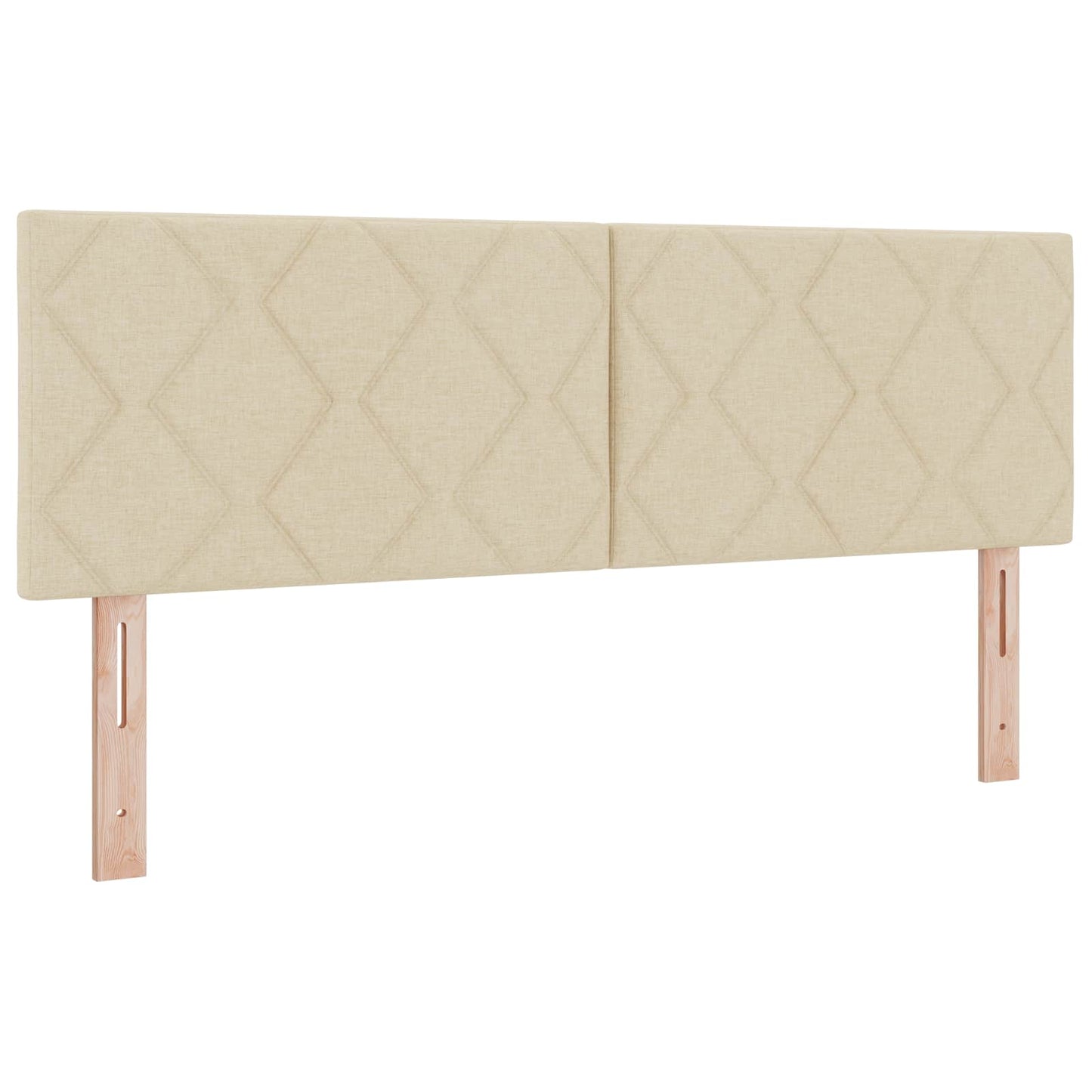 vidaXL Κρεβάτι box spring με στρώμα Κρεμ 140 x 190 cm Ύφασμα