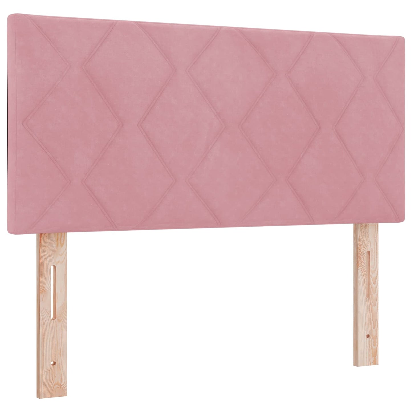 vidaXL Κρεβάτι box spring με στρώμα Ροζ 100 x 200 cm Βελούδο