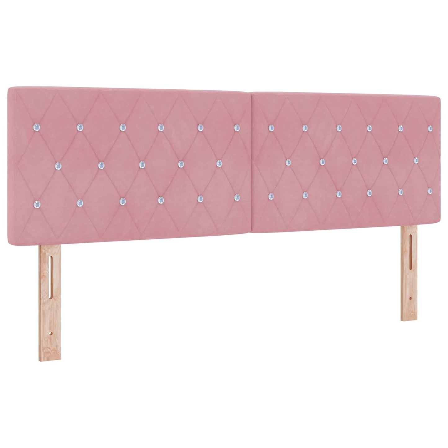 vidaXL Κρεβάτι box spring με στρώμα Ροζ 140 x 190 cm Βελούδο