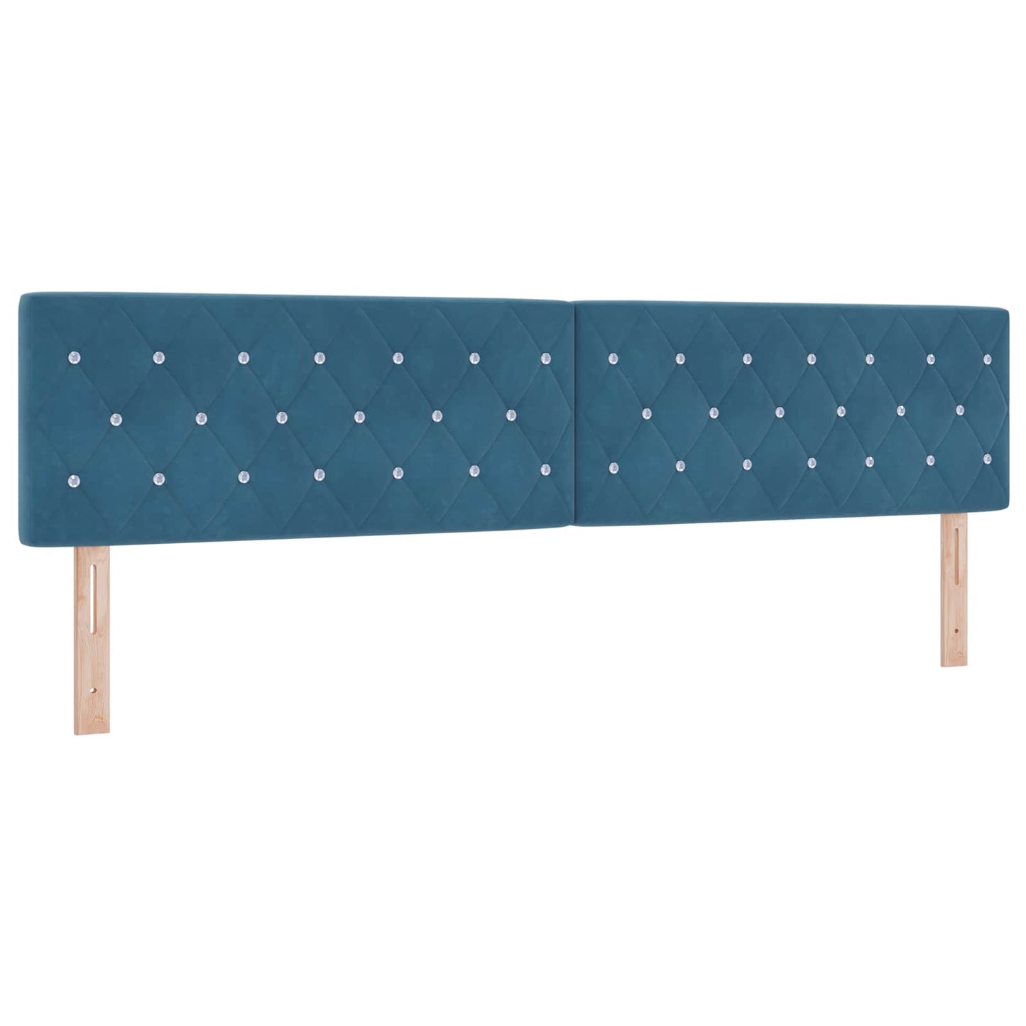 vidaXL Κρεβάτι box spring με στρώμα Σκούρο Μπλε 200 x 200 cm Βελούδο
