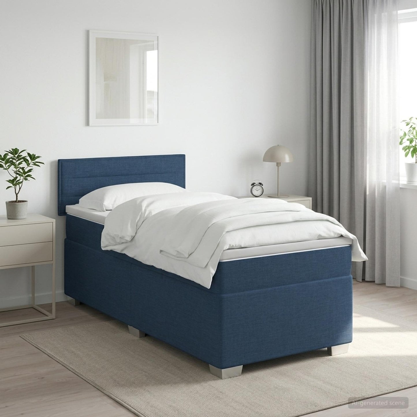 vidaXL Κρεβάτι Box Spring με Στρώμα και LED Σκούρο Καφέ 90 x 190 cm