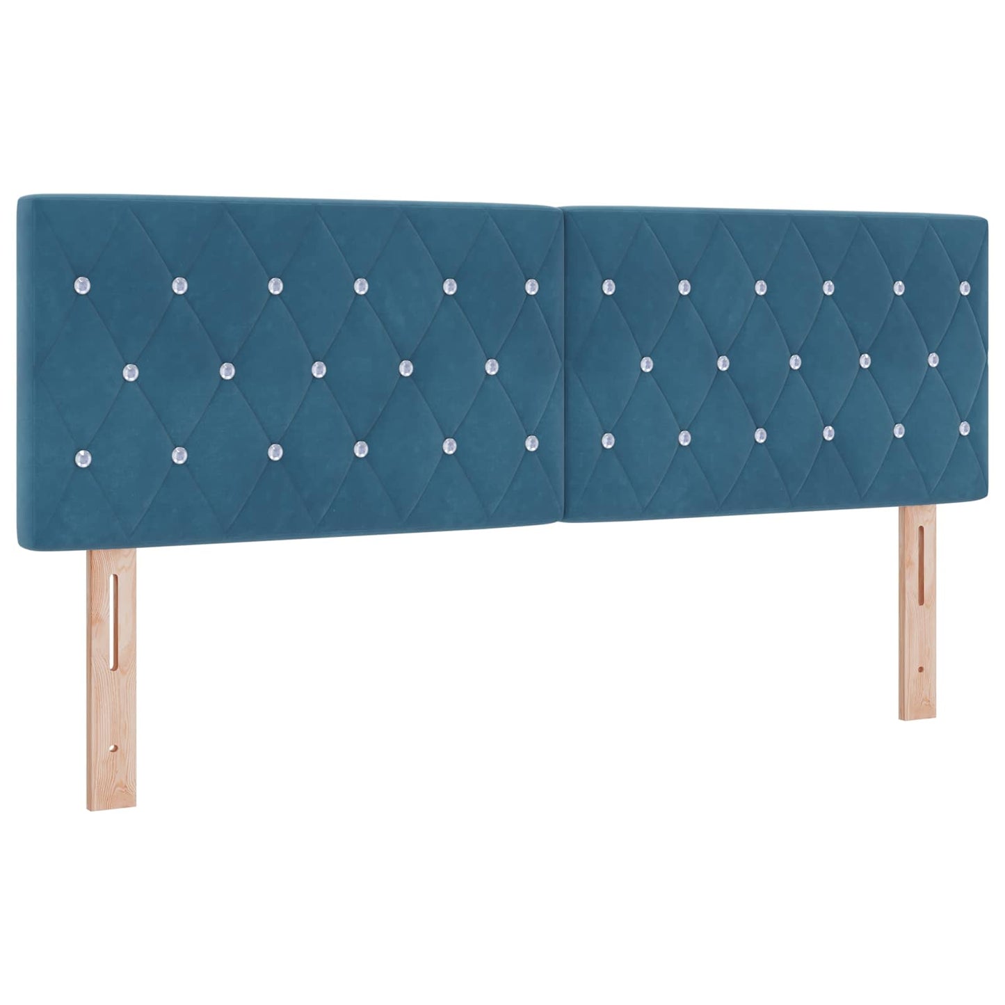 vidaXL Κρεβάτι box spring με στρώμα Μπλε 140 x 190 cm Βελούδο