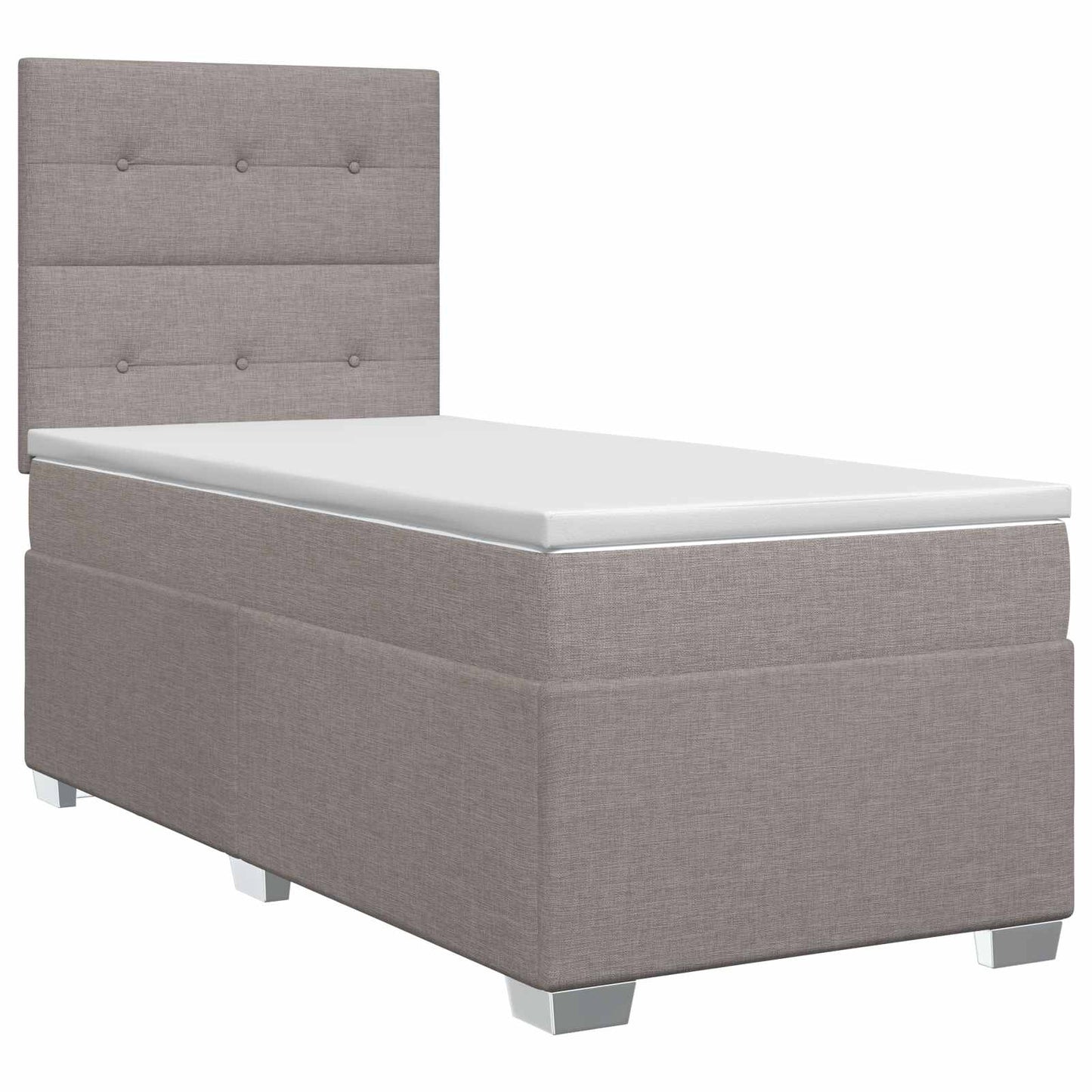 vidaXL Κρεβάτι box spring με στρώμα Taupe 80 x 200 cm Ύφασμα