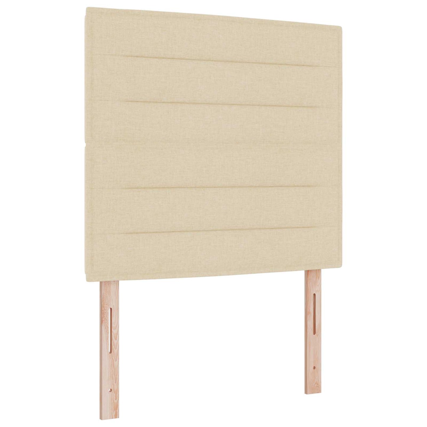 vidaXL Κρεβάτι box spring με στρώμα Κρεμ 90 x 200 cm Ύφασμα
