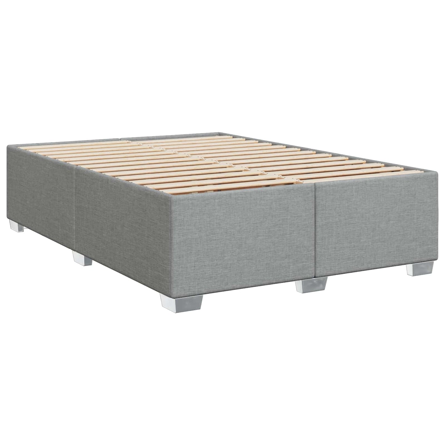 vidaXL Κρεβάτι box spring με στρώμα Ανοιχτό γκρι 140 x 200 cm Ύφασμα