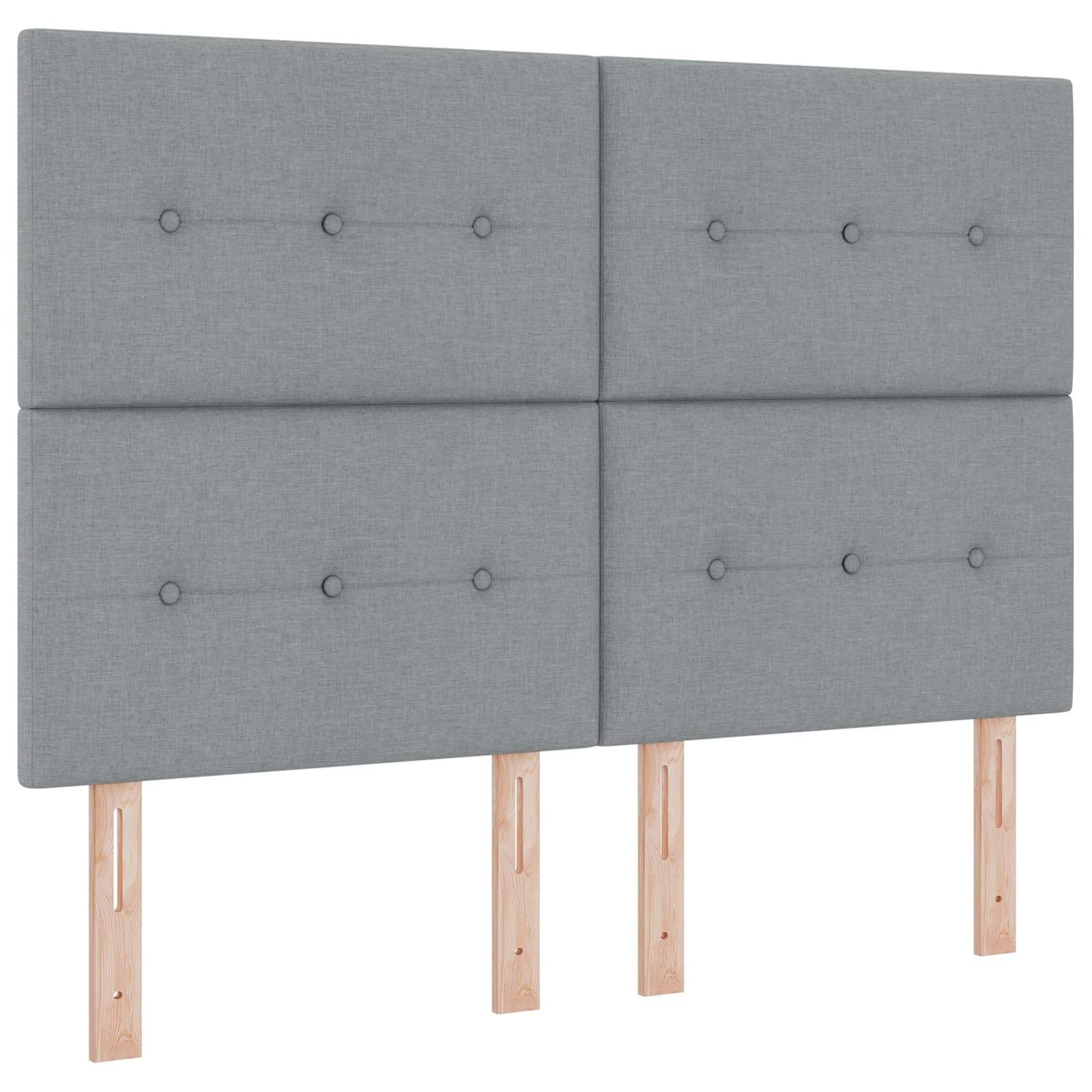 vidaXL Κρεβάτι box spring με στρώμα Ανοιχτό γκρι 160 x 200 cm Ύφασμα