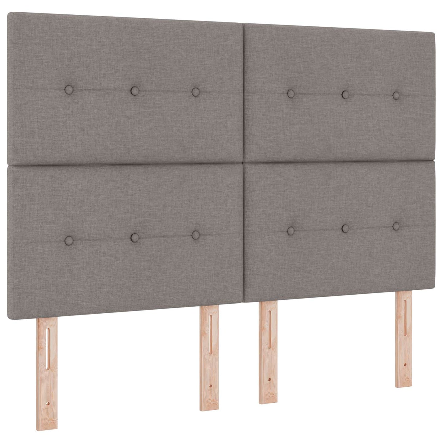 vidaXL Κρεβάτι box spring με στρώμα Taupe 160 x 200 cm Ύφασμα