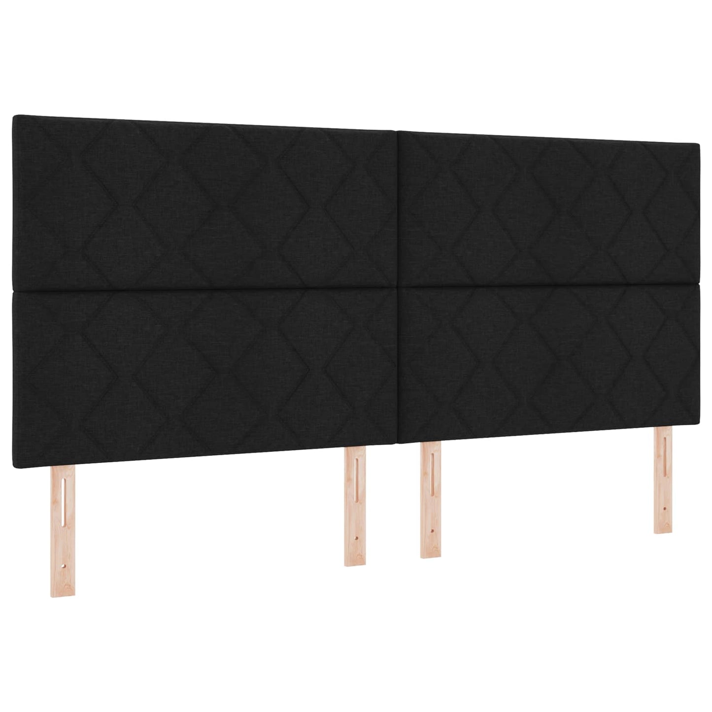 vidaXL Κρεβάτι box spring με στρώμα Μαύρο 200 x 200 cm Ύφασμα