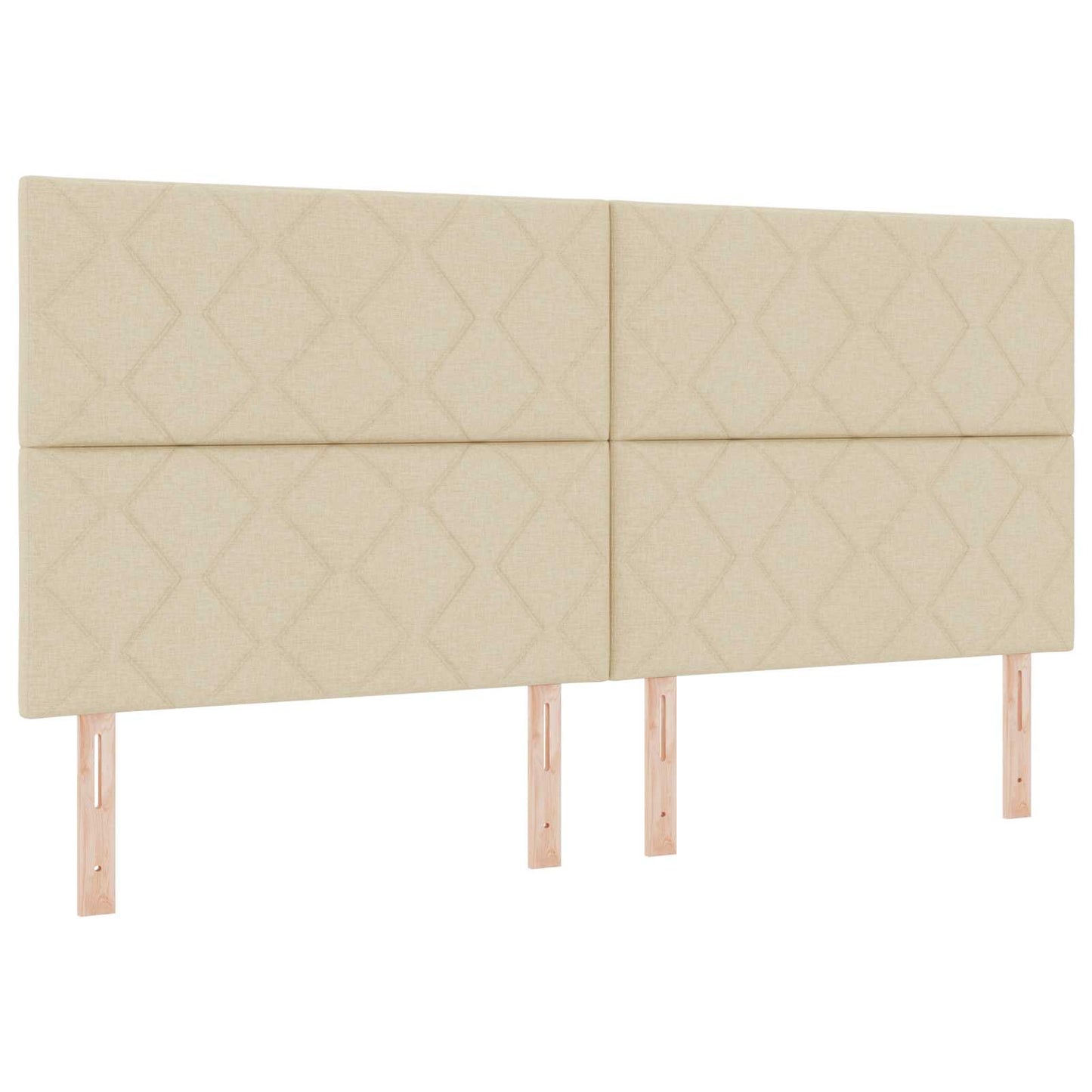 vidaXL Κρεβάτι box spring με στρώμα Κρεμ 200 x 200 cm Ύφασμα
