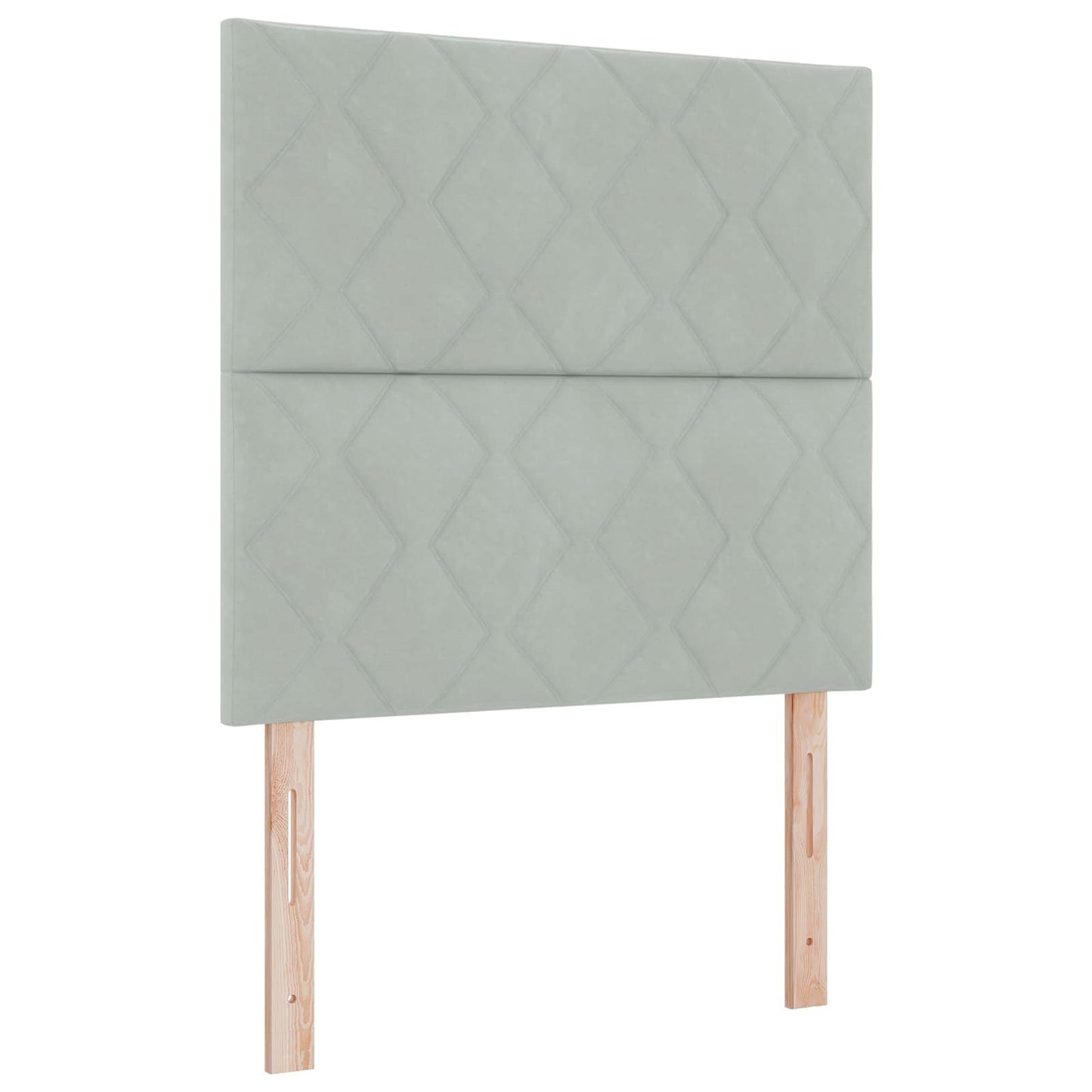 vidaXL Κρεβάτι box spring με στρώμα Ανοιχτό γκρι 90 x 200 cm Βελούδο
