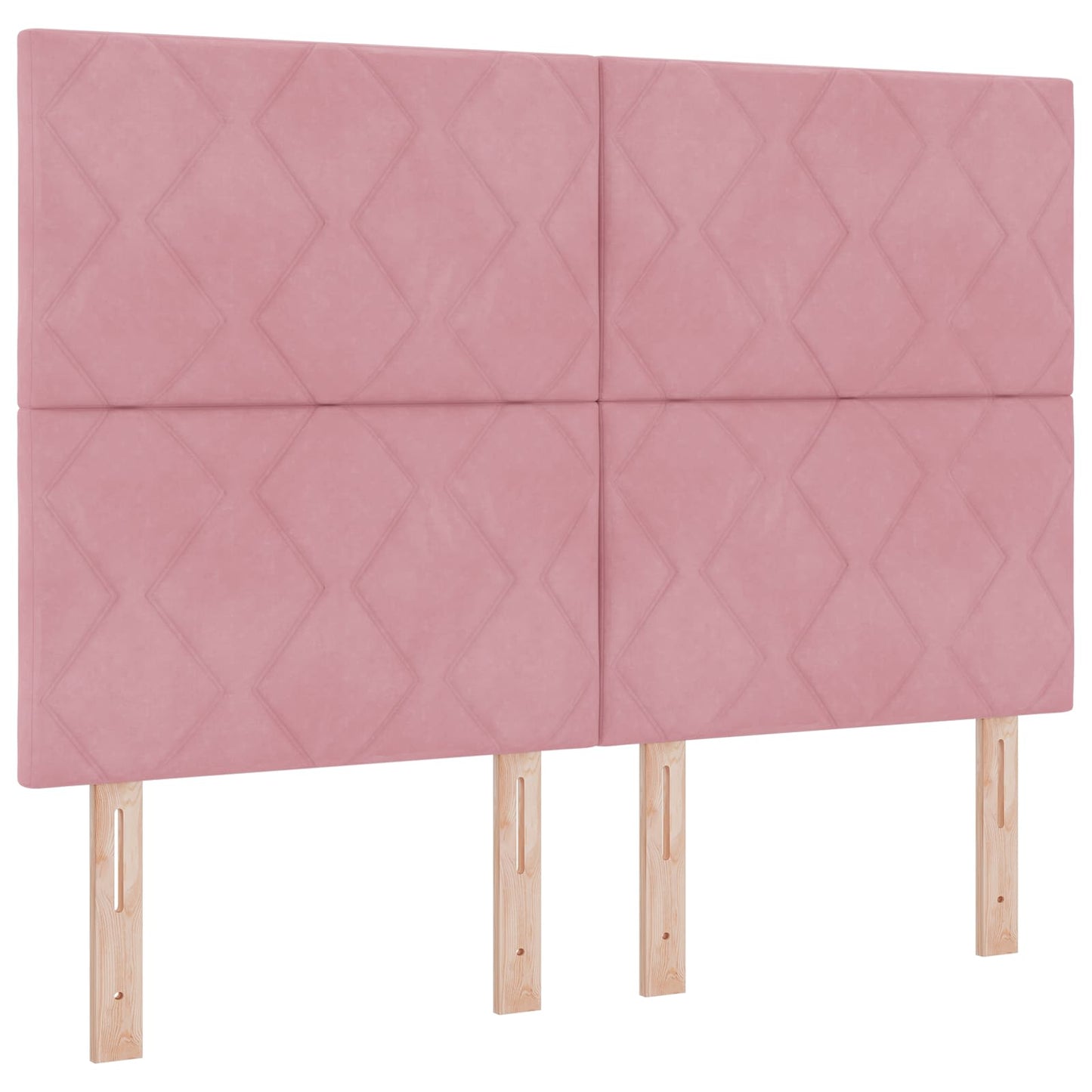 vidaXL Κρεβάτι box spring με στρώμα Ροζ 160 x 200 cm Βελούδο