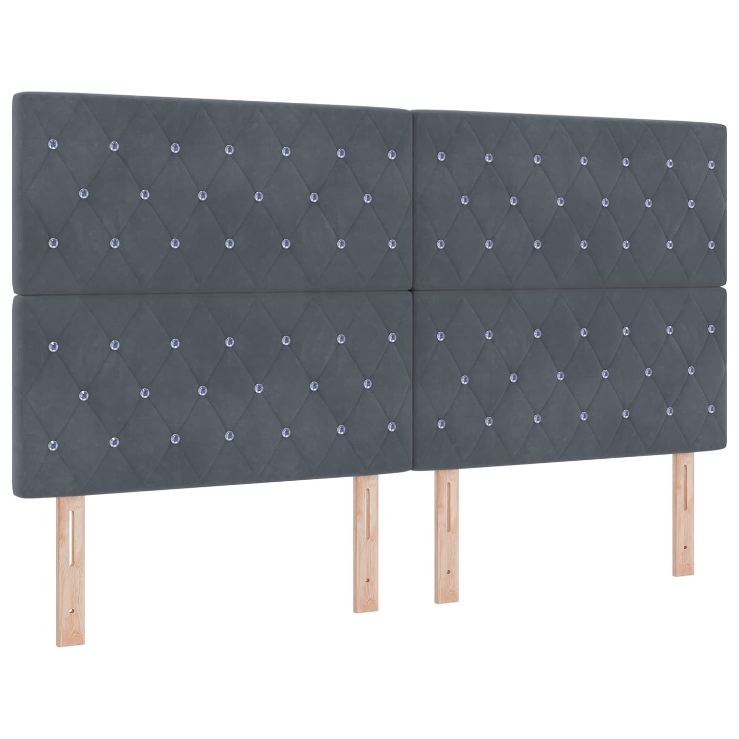 vidaXL Κρεβάτι box spring με στρώμα Σκούρο Γκρι 180 x 200 cm Βελούδο