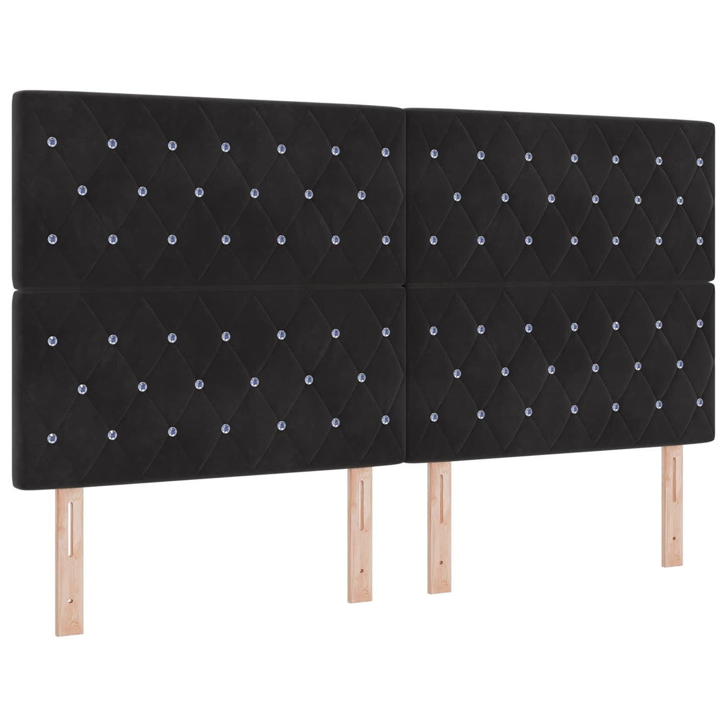 vidaXL Κρεβάτι box spring με στρώμα Μαύρο 180 x 200 cm Βελούδο
