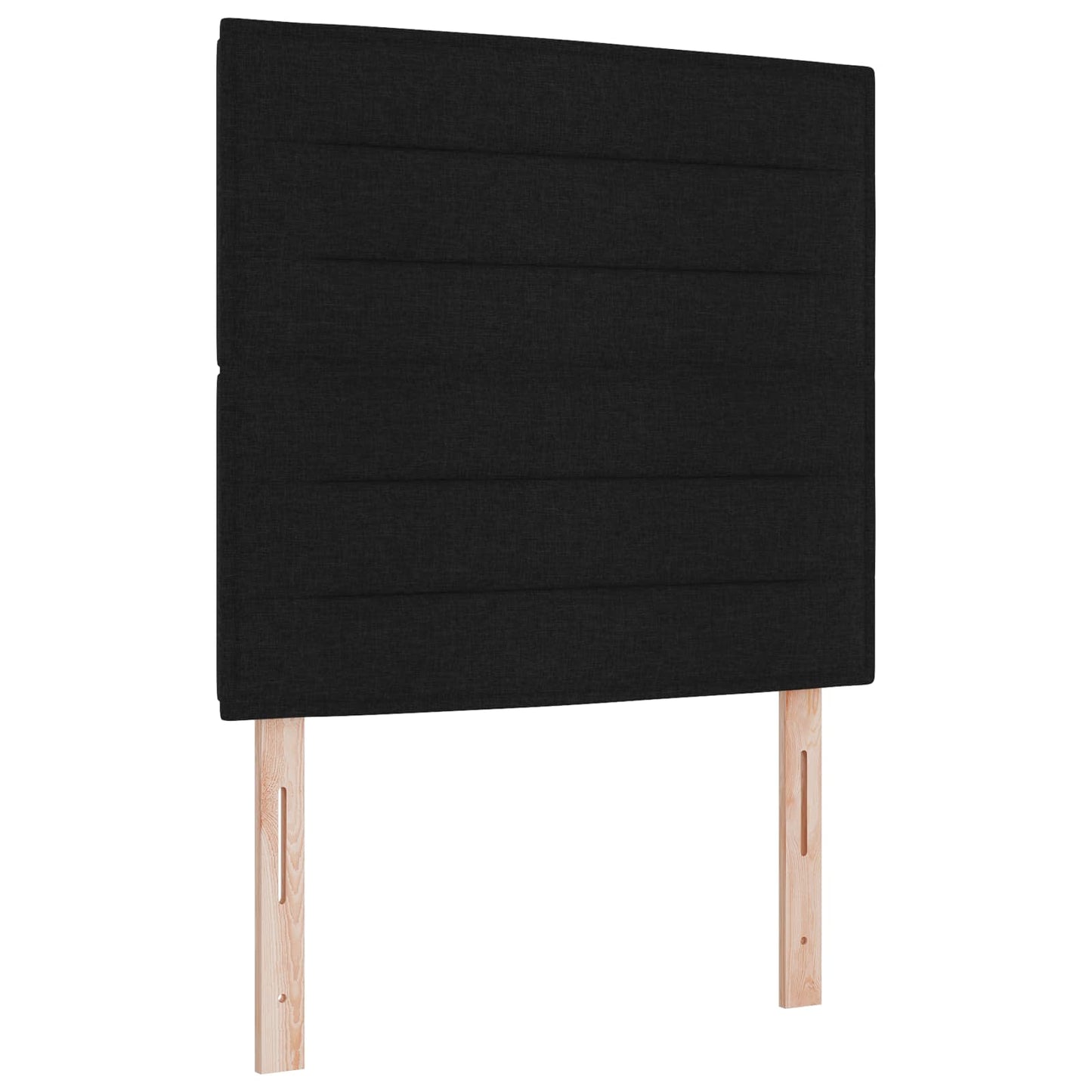 vidaXL Κρεβάτι box spring με στρώμα Μαύρο 80 x 200 cm Ύφασμα