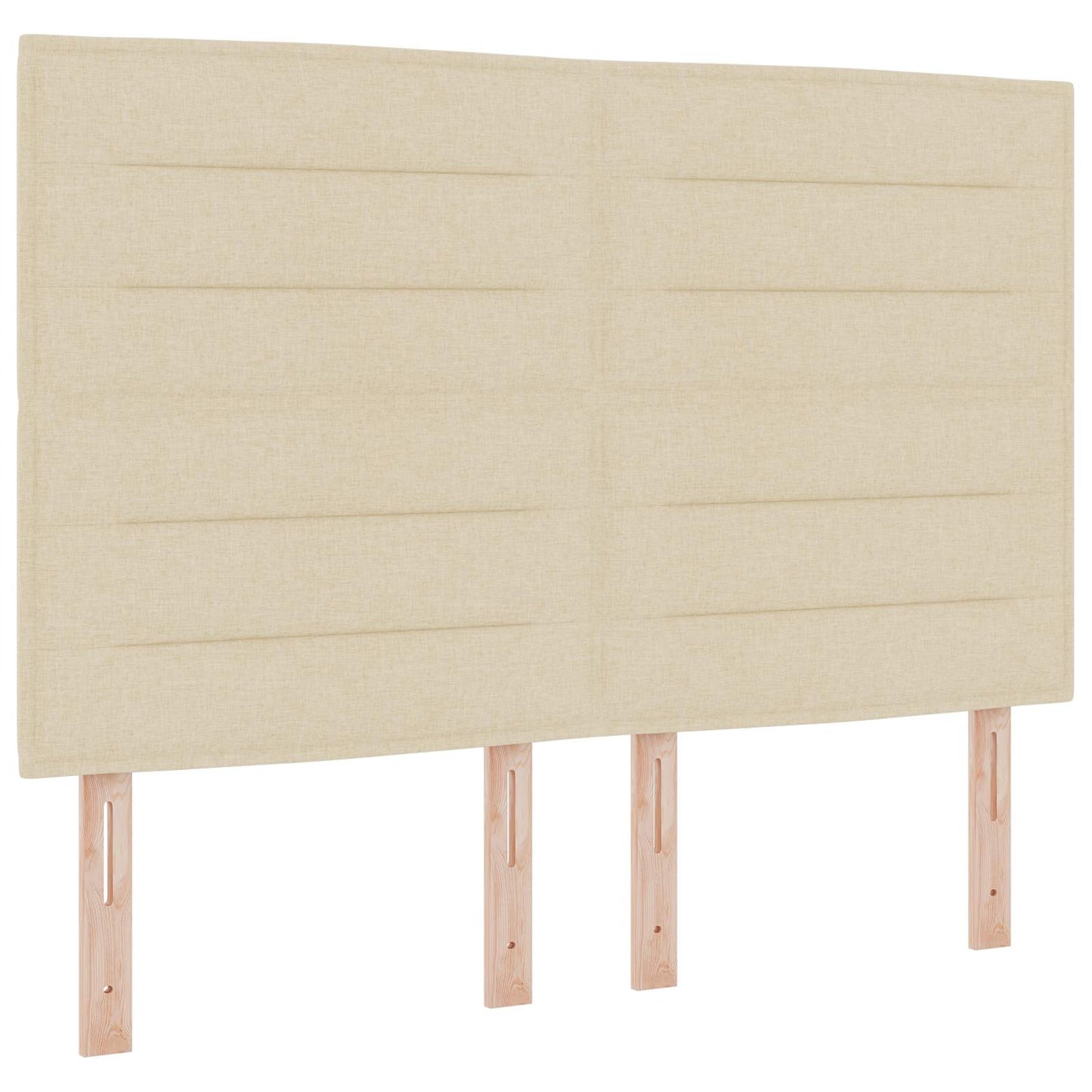 vidaXL Κρεβάτι box spring με στρώμα Κρεμ 140 x 200 cm Ύφασμα