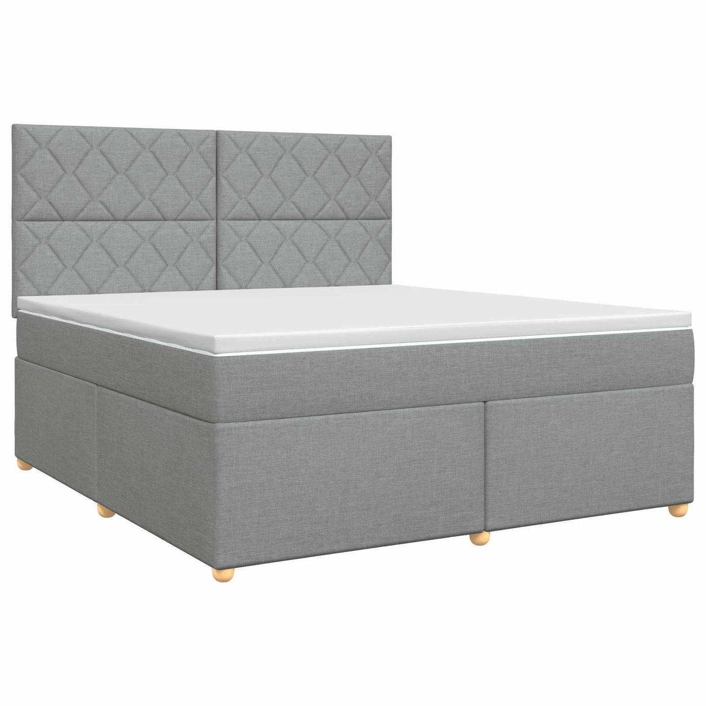 vidaXL Κρεβάτι box spring με στρώμα Ανοιχτό γκρι 140 x 200 cm Ύφασμα
