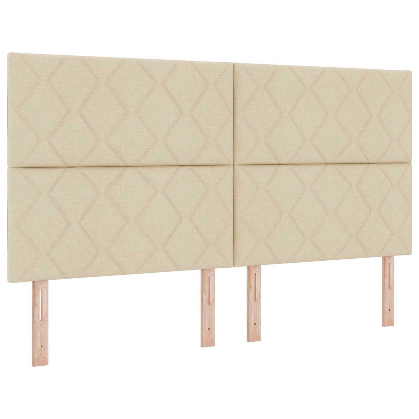 vidaXL Κρεβάτι box spring με στρώμα Κρεμ 180 x 200 cm Ύφασμα