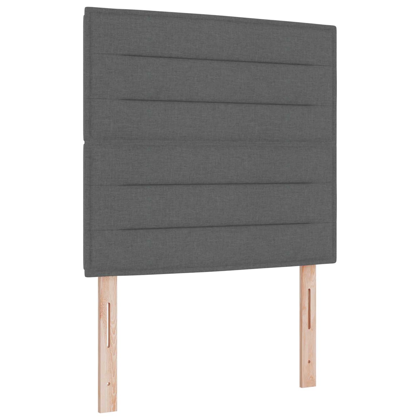 vidaXL Κρεβάτι box spring με στρώμα Σκούρο Γκρι 90 x 200 cm Ύφασμα