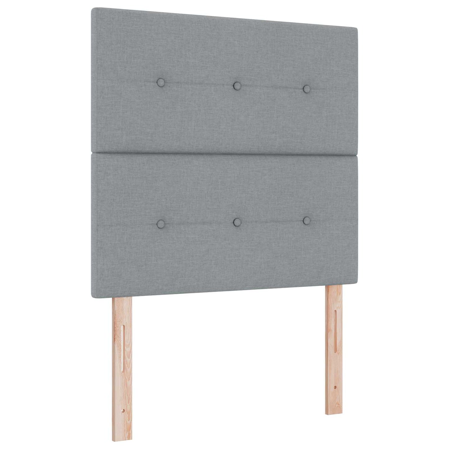 vidaXL Κρεβάτι box spring με στρώμα Ανοιχτό γκρι 120 x 190 cm Ύφασμα