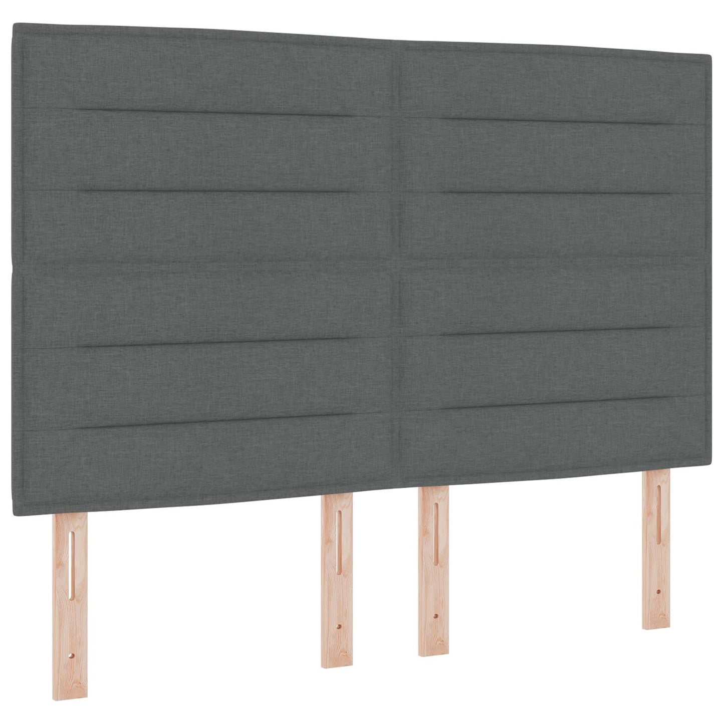 vidaXL Κρεβάτι box spring με στρώμα Σκούρο Γκρι 140 x 200 cm Ύφασμα