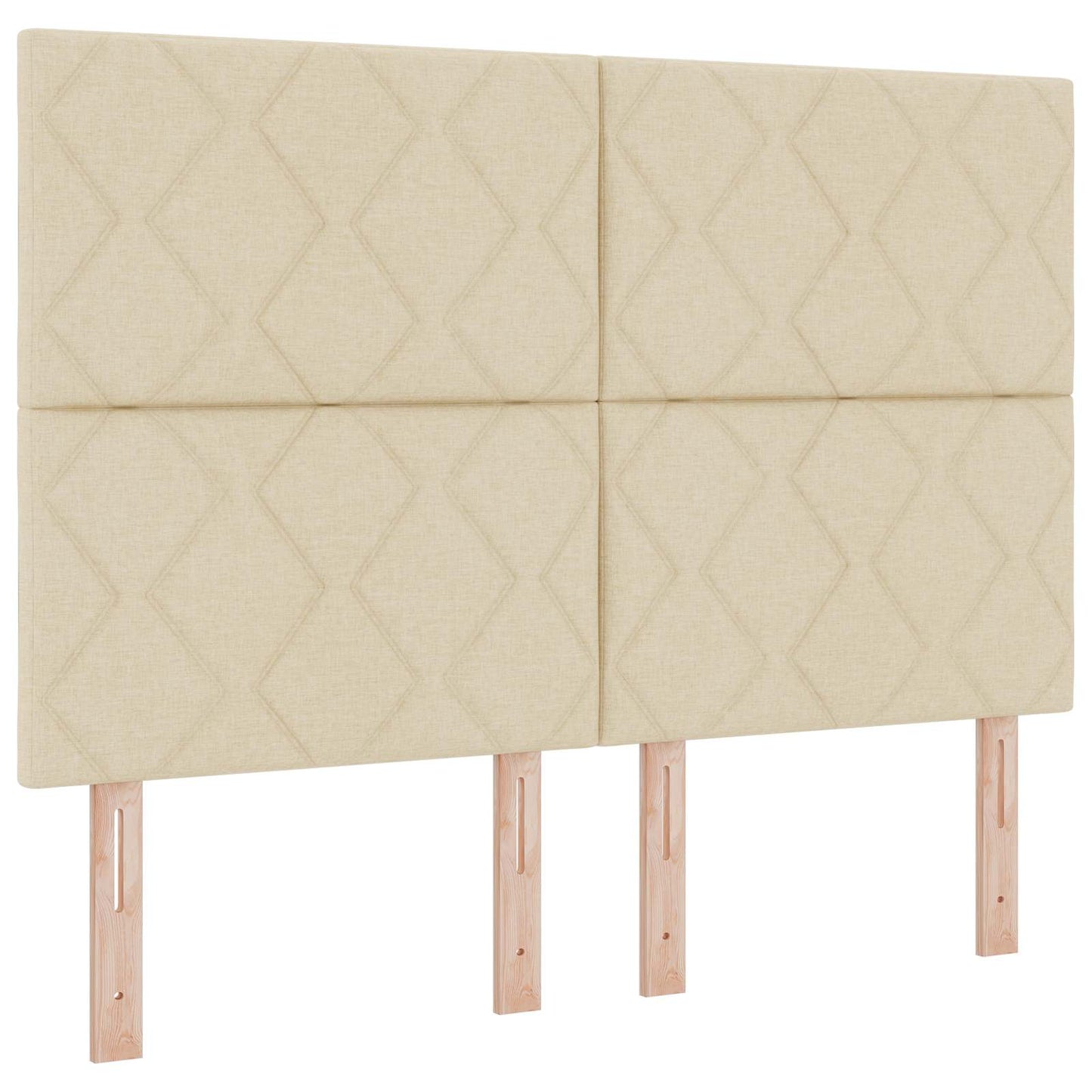 vidaXL Κρεβάτι box spring με στρώμα Κρεμ 140 x 200 cm Ύφασμα